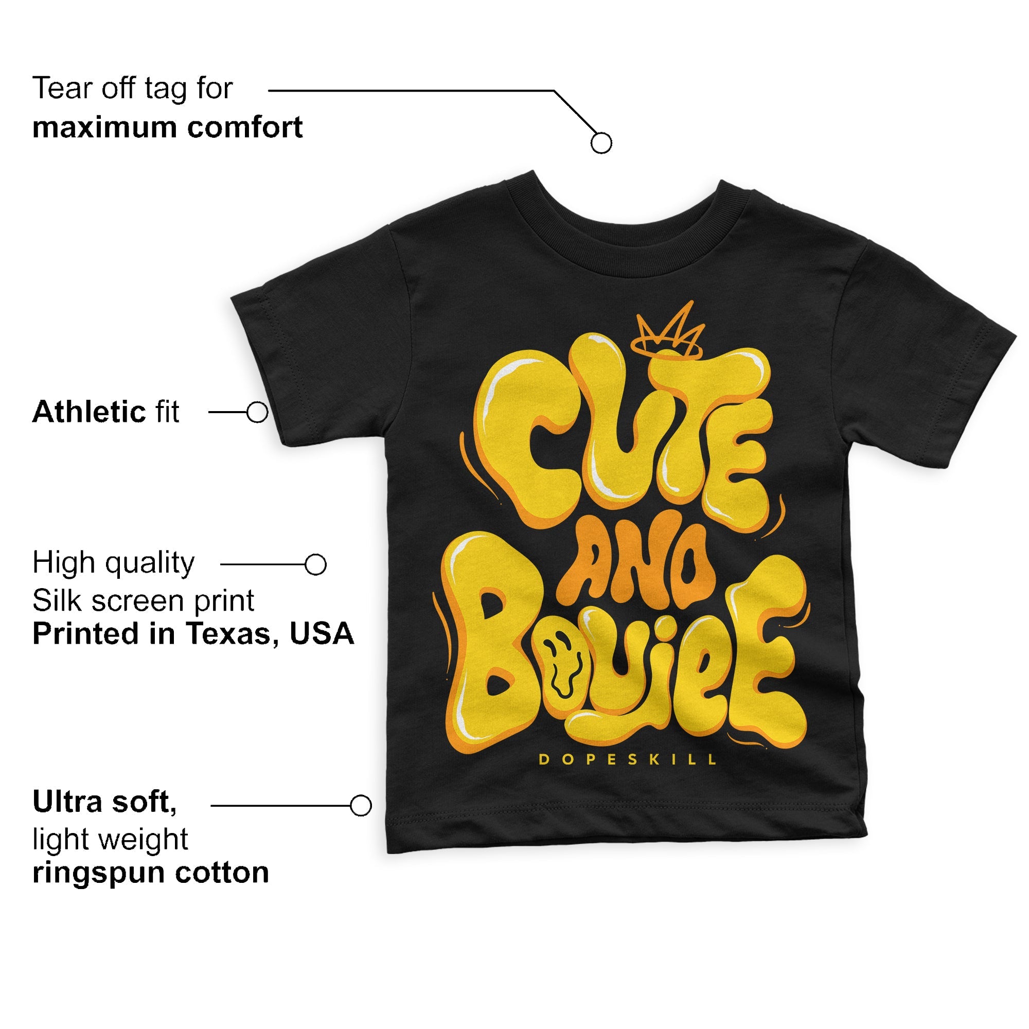 Yellow Ochre 6s superstreetwear Toddler Kids T-shirt Cute and Boujee Graphic