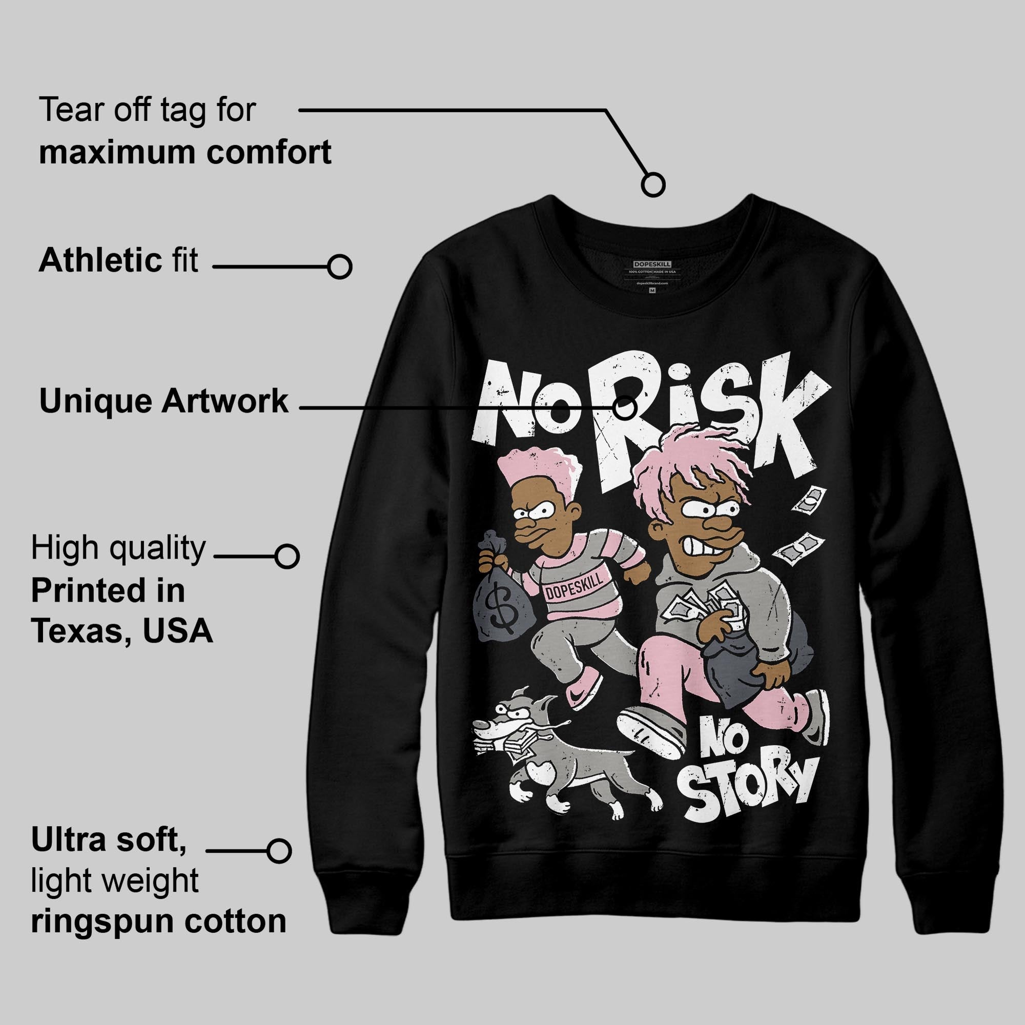 Max 95 OG ¡°Pink Foam¡± superstreetwear Sweatshirt No Risk No Story Graphic