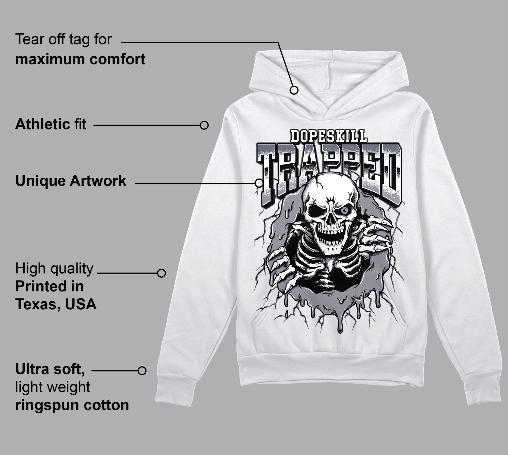 Stealth 14s superstreetwear Hoodie Sweatshirt Trapped Halloween Graphic