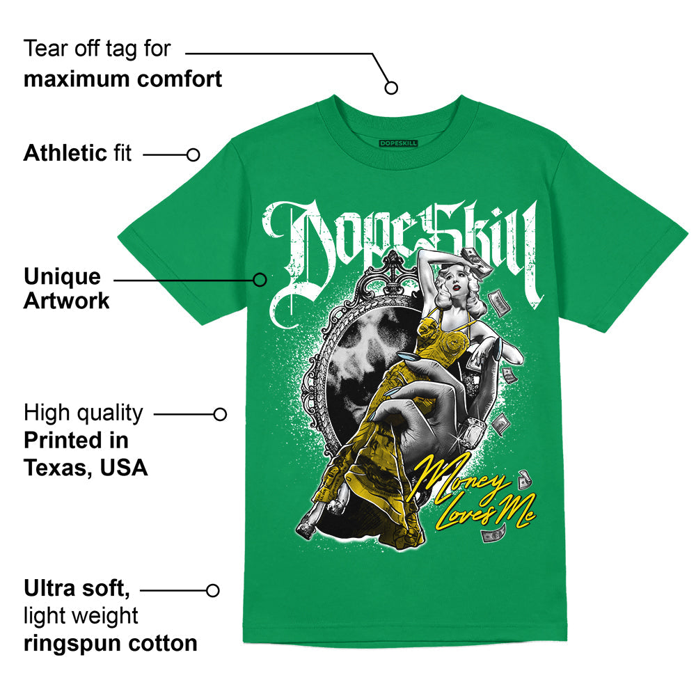 Lucky Green 5s superstreetwear Green T-shirt Money Loves Me Graphic