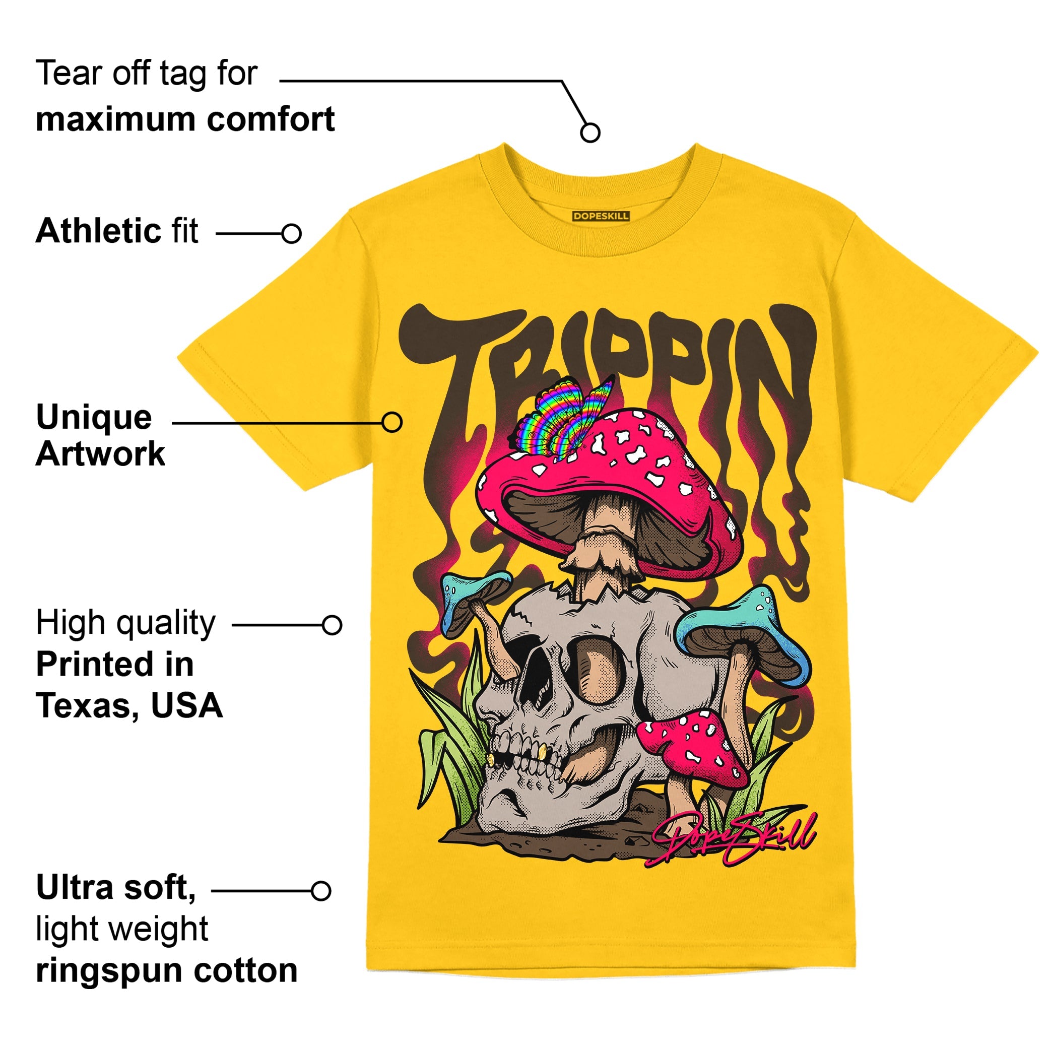 Yellow Collection superstreetwear Gold T-shirt Trippin Graphic