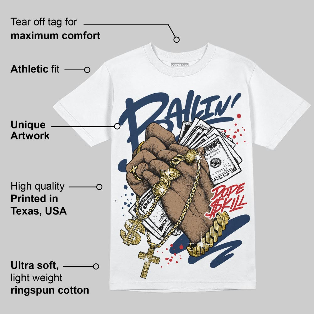 Summit White Navy 4s superstreetwear T-Shirt Always Ballin' Graphic