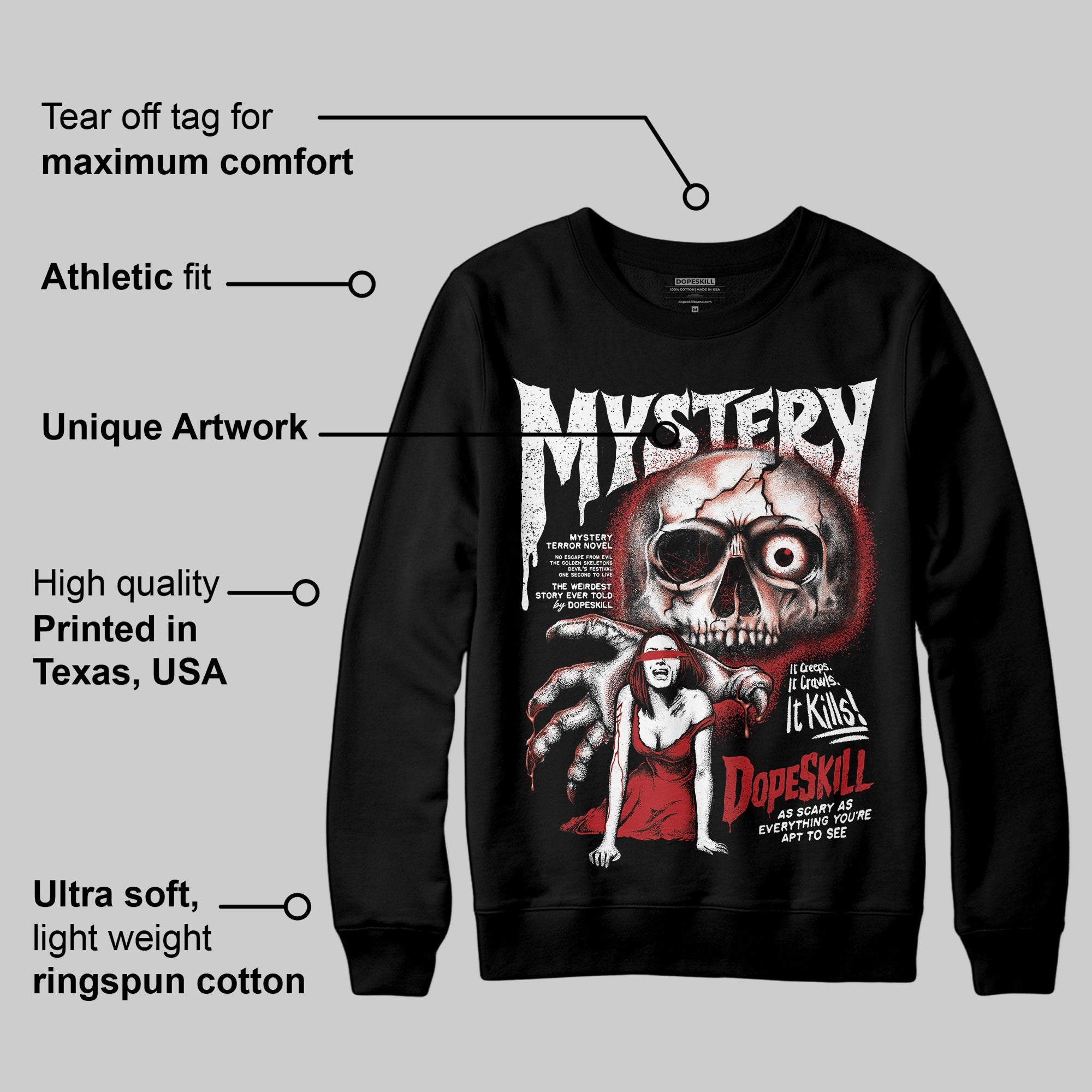 Black Toe Reimagined 1s superstreetwear Sweatshirt Mystery Ghostly Grasp Graphic