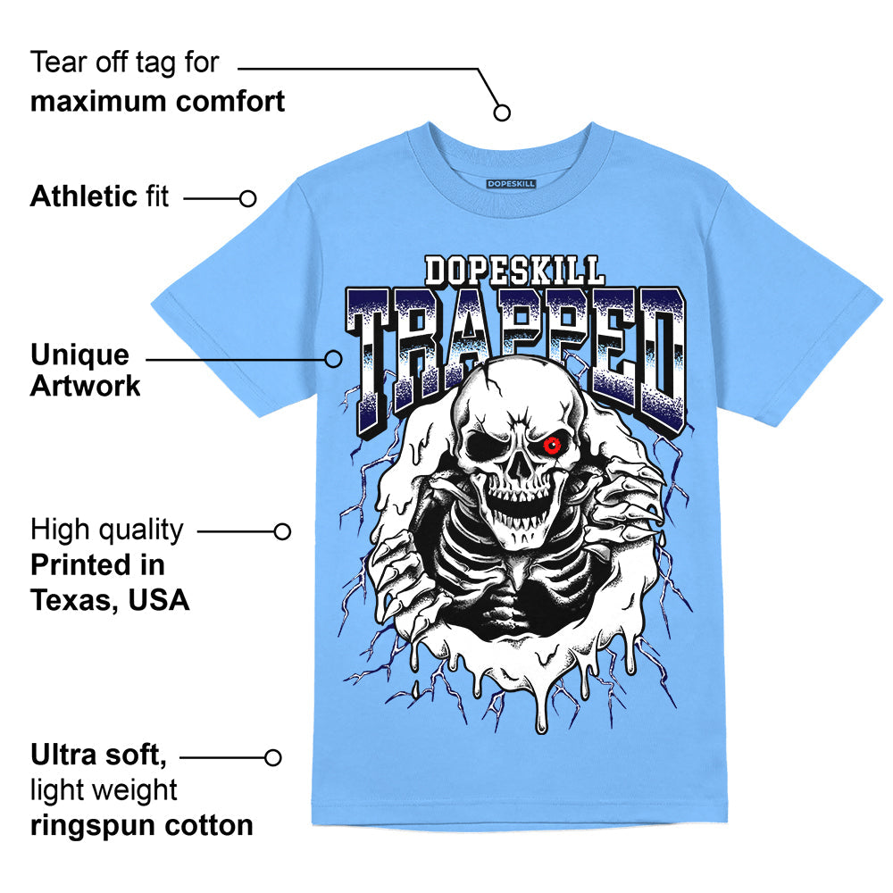 Powder Blue 9s superstreetwear Sky Blue T-shirt Trapped Halloween Graphic