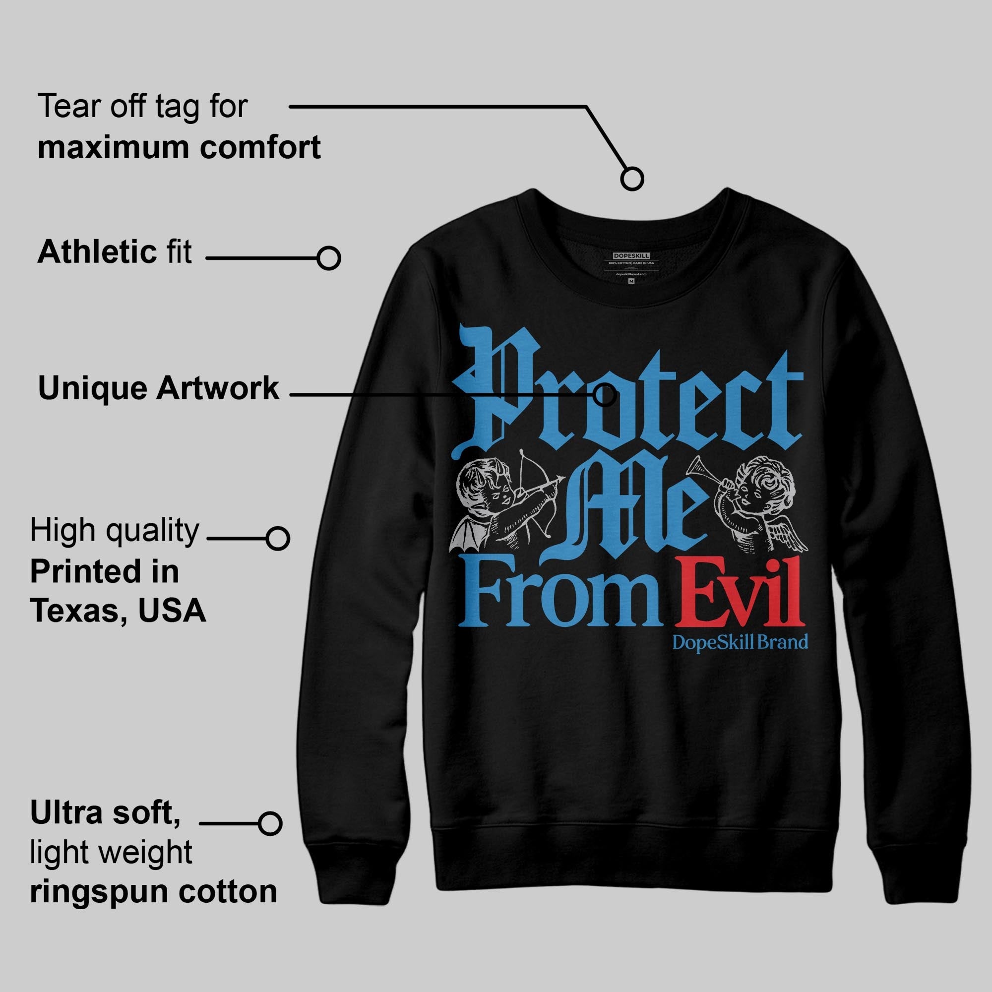 Rare Air 3s superstreetwear Sweatshirt Protect Me From Evil Graphic