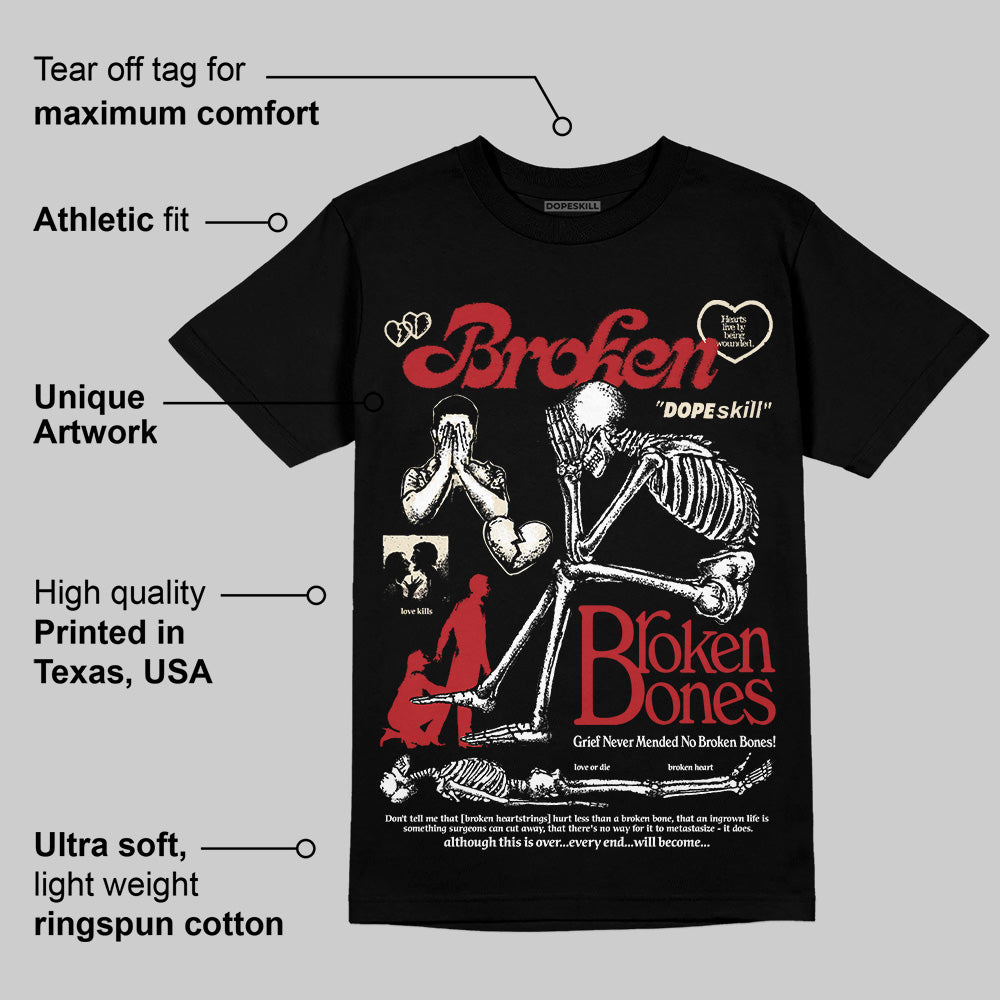 Black Toe Reimagined 1s superstreetwear T-Shirt Broken Bones Graphic