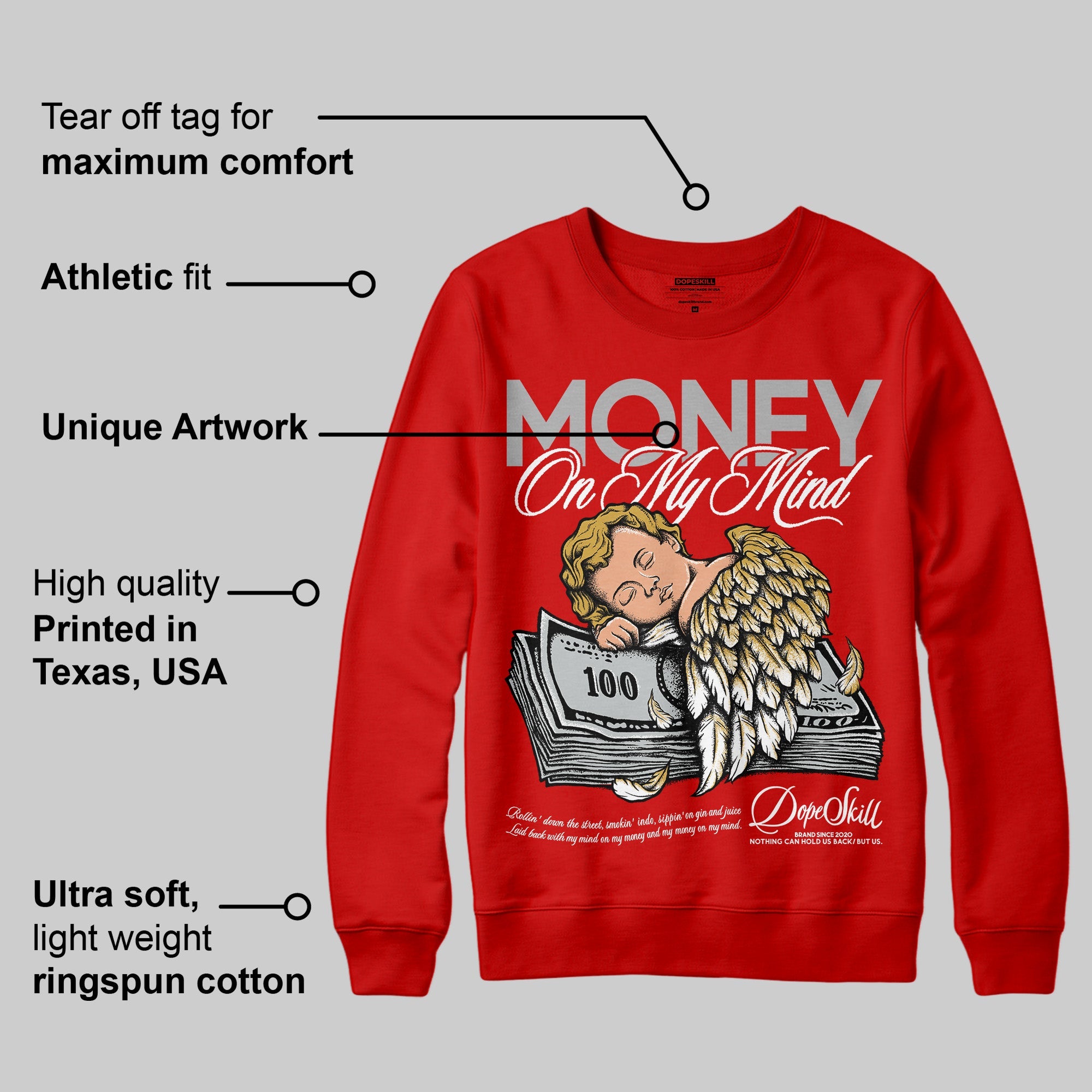 Bred Velvet 11s superstreetwear Red Sweatshirt MOMM Graphic