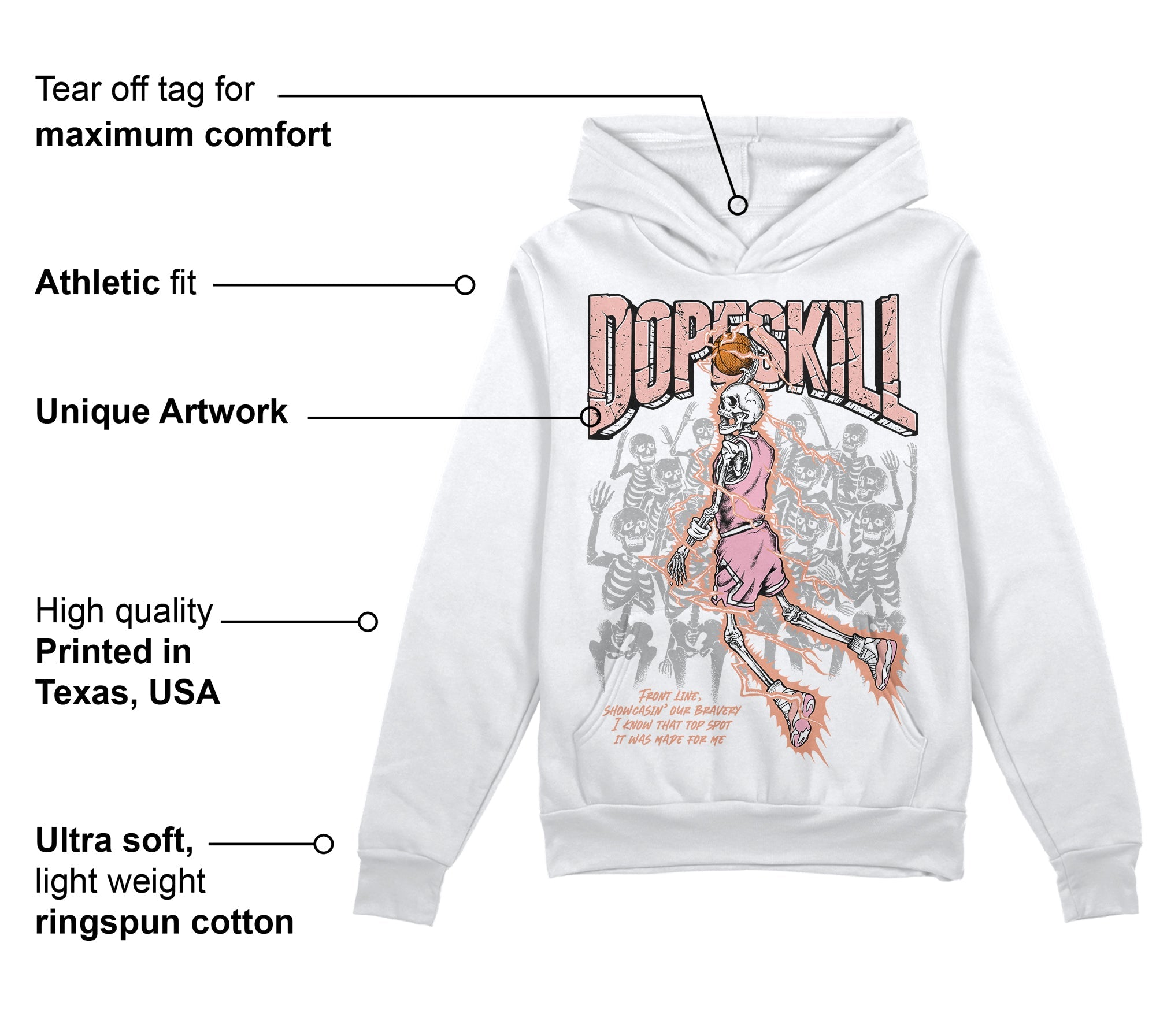 Legend Pink 11s superstreetwear Hoodie Sweatshirt Thunder Dunk Graphic