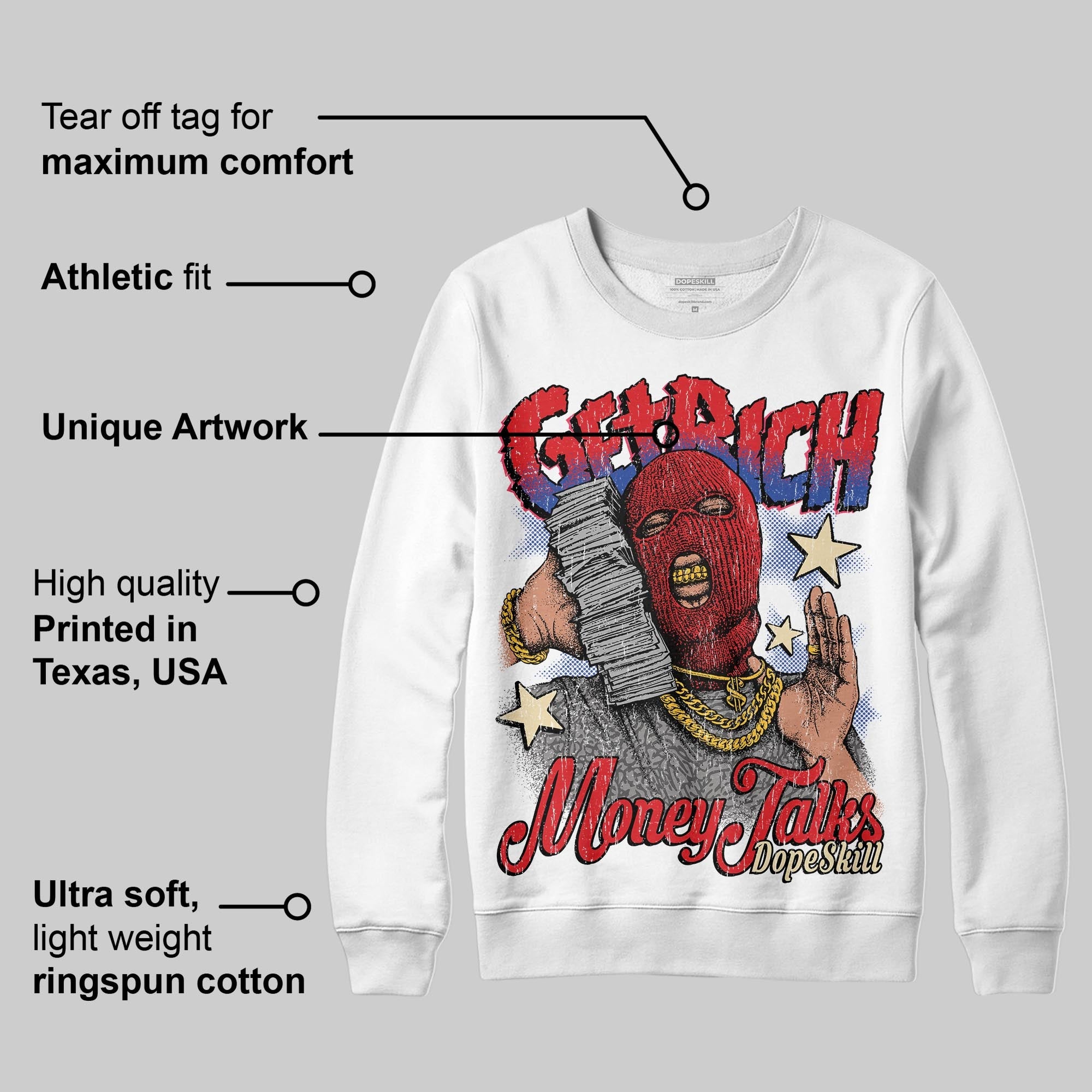 Seoul 2.0 3s superstreetwear Sweatshirt Get Rich Graphic