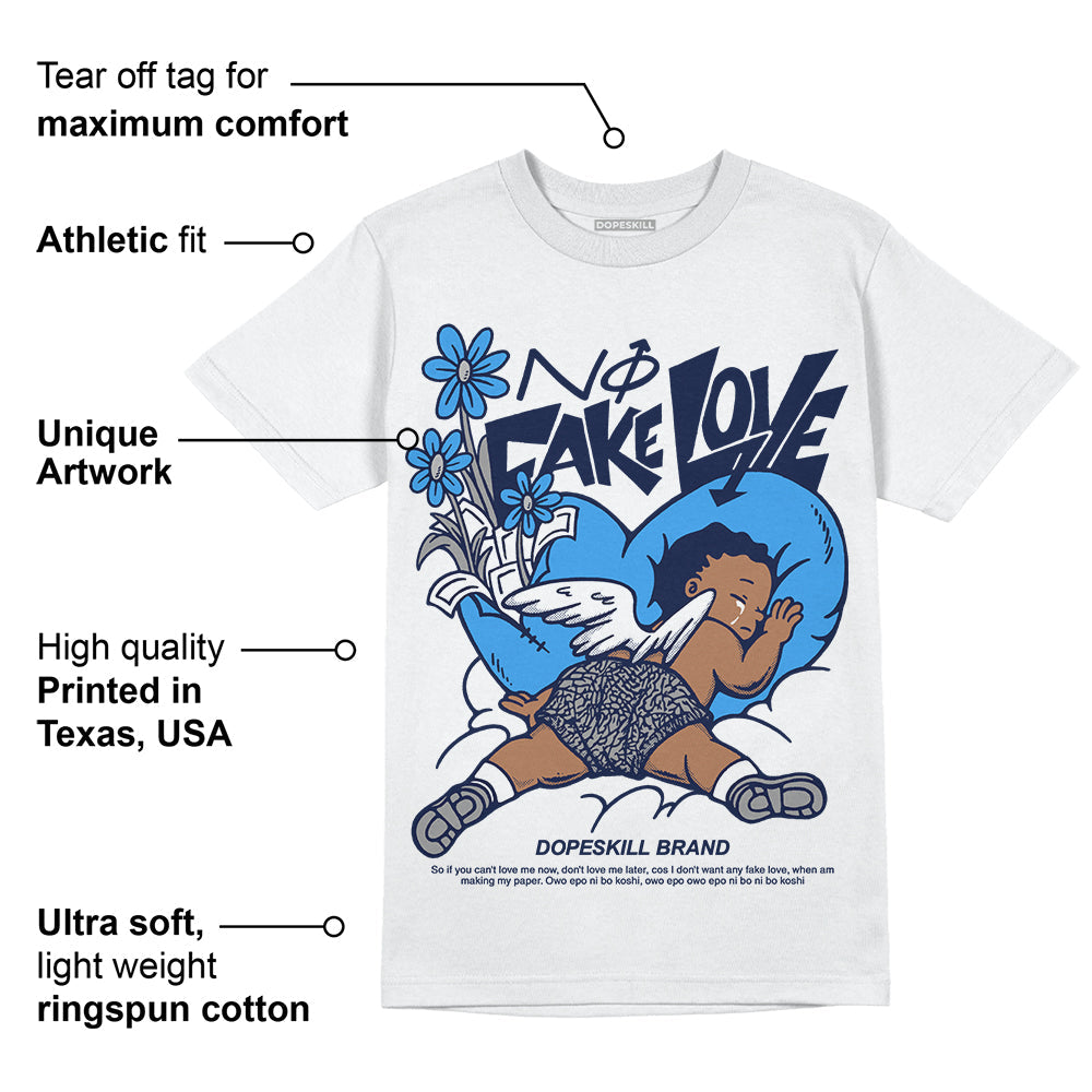 AJ Spizike White Obsidian superstreetwear T-Shirt No Fake Love Graphic