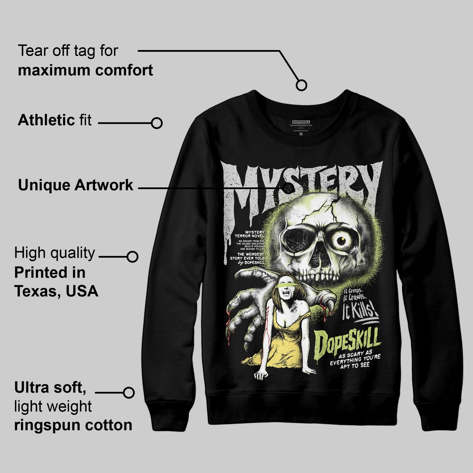 Light Lemon Twist 4s superstreetwear Sweatshirt Mystery Ghostly Grasp Graphic