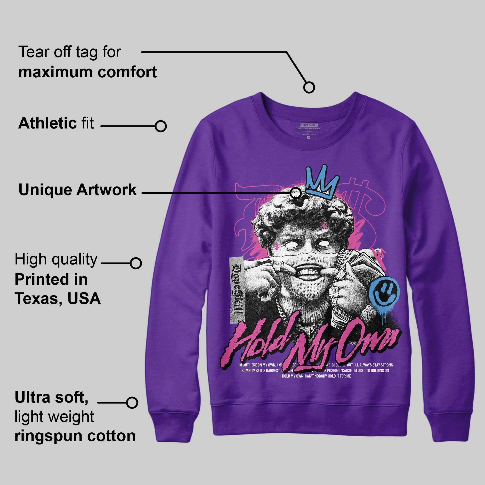 PURPLE Collection superstreetwear Purple Sweatshirt In My Way Graphic
