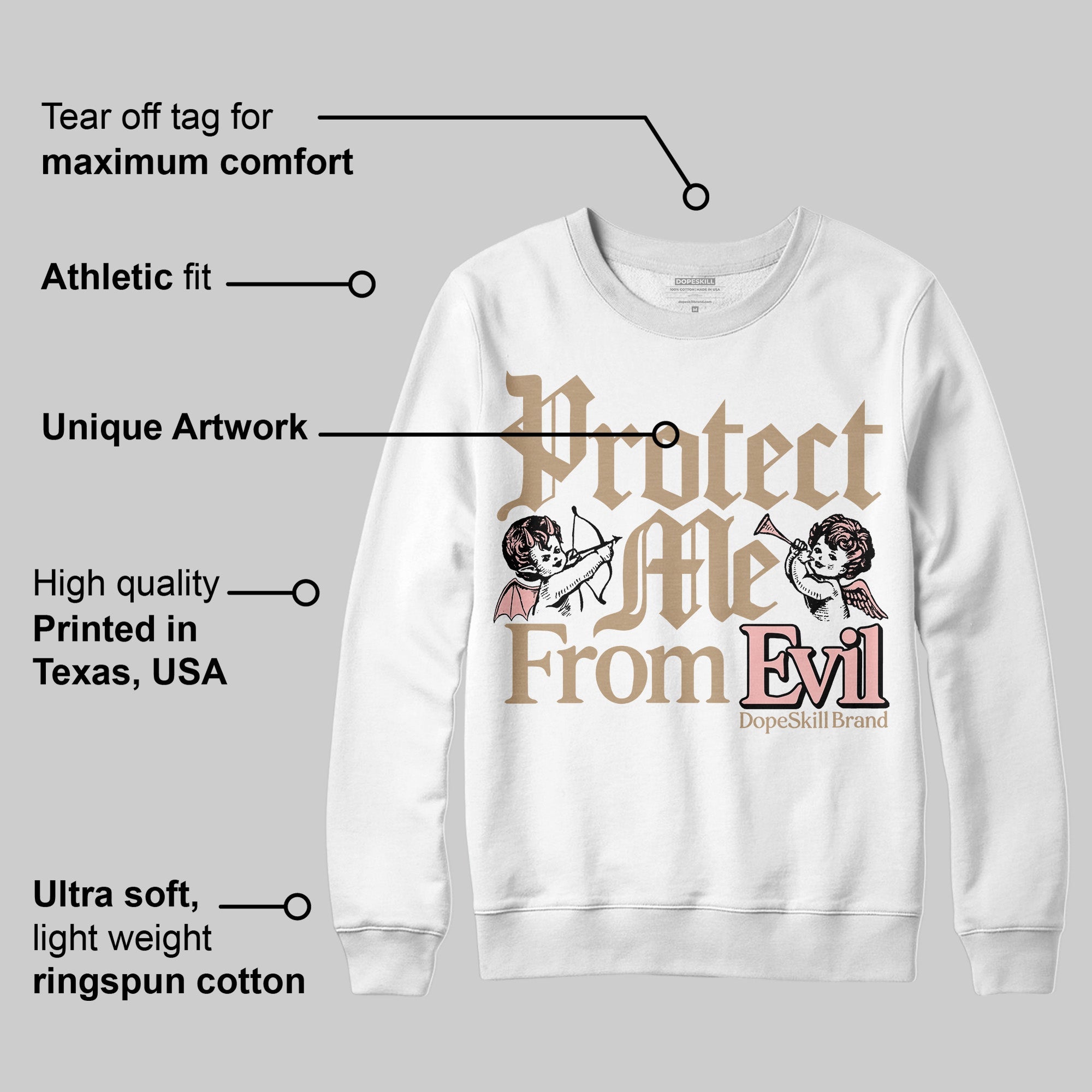 AIR FORCE 1 LINEN superstreetwear Sweatshirt Protect Me From Evil Graphic