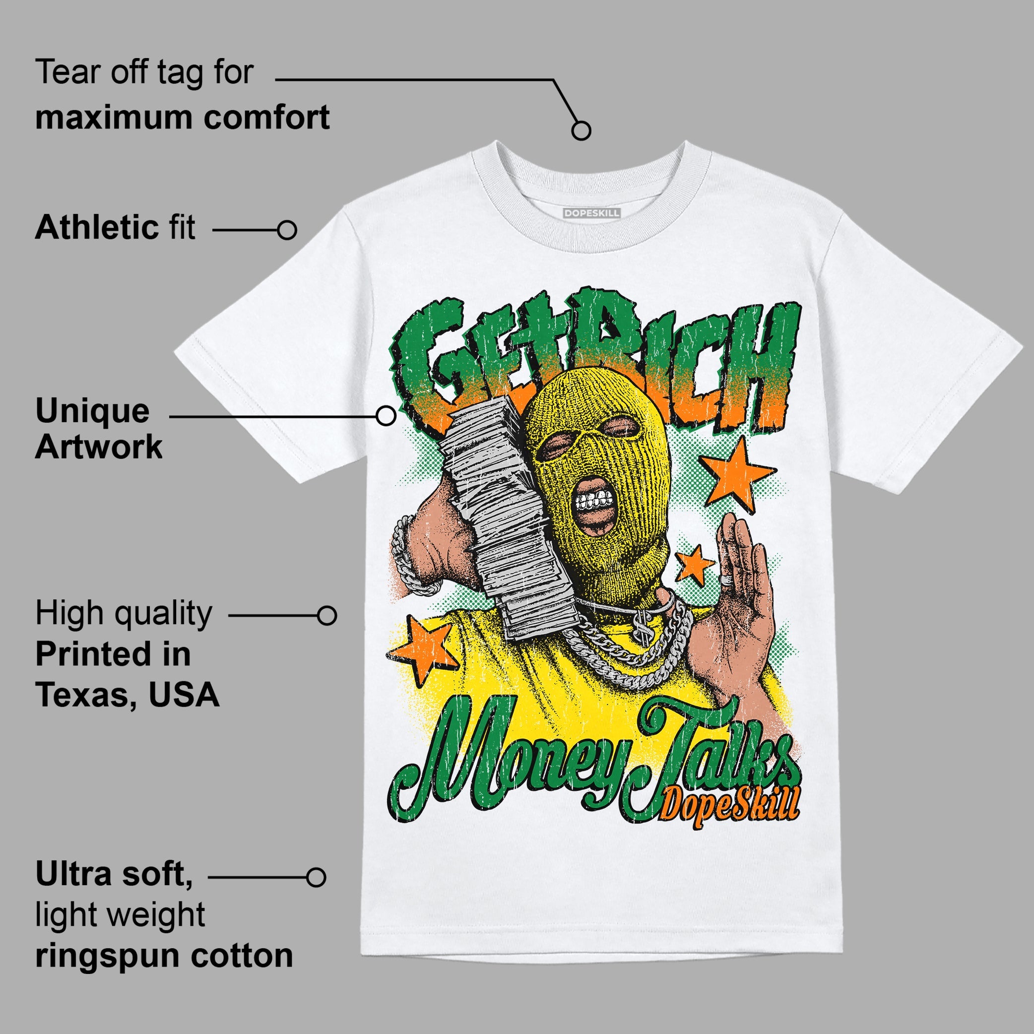 Dunk Low Reverse Brazil superstreetwear T-Shirt Get Rich Graphic
