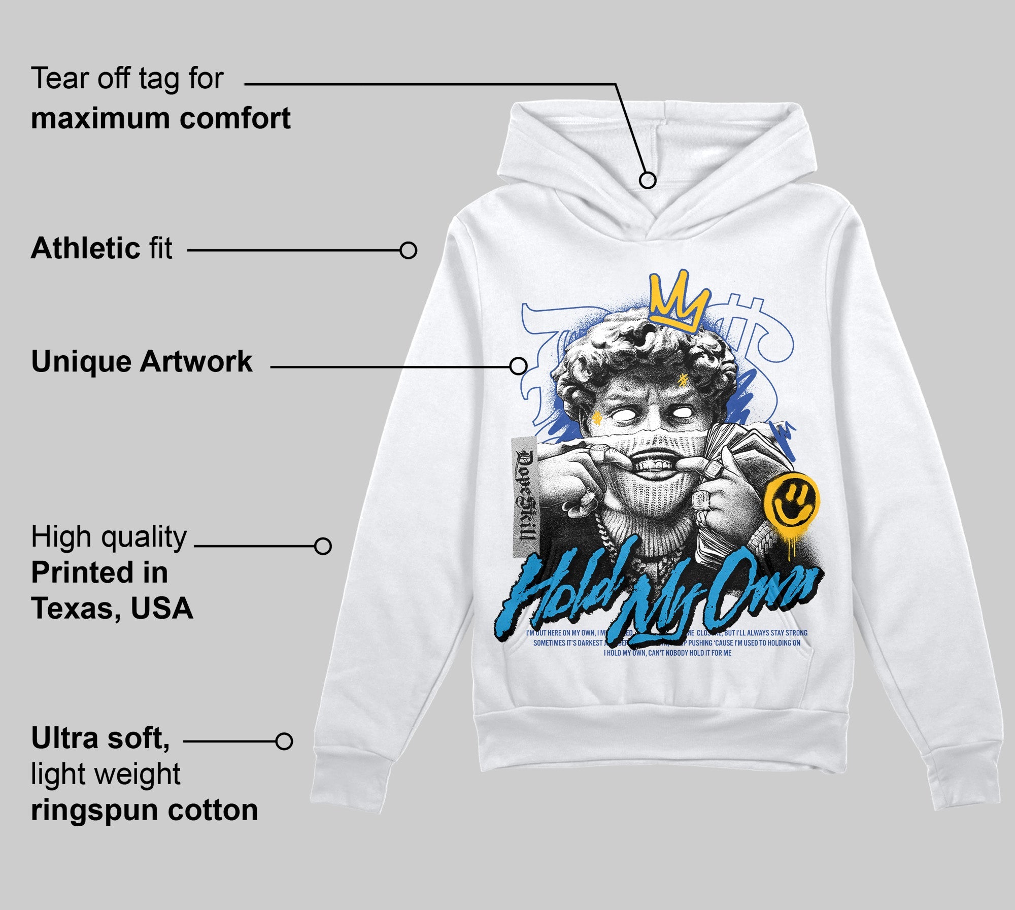 Royal Blue Collection superstreetwear Hoodie Sweatshirt In My Way Graphic