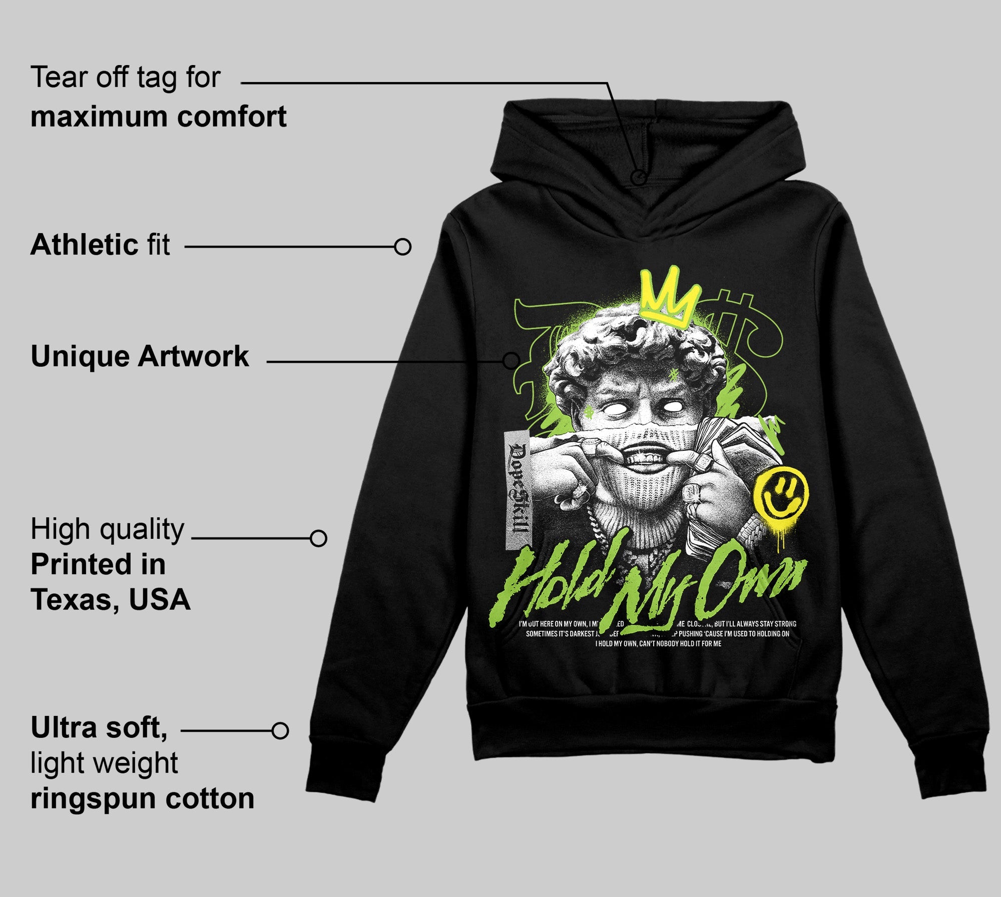 Neon Green Collection superstreetwear Hoodie Sweatshirt In My Way Graphic