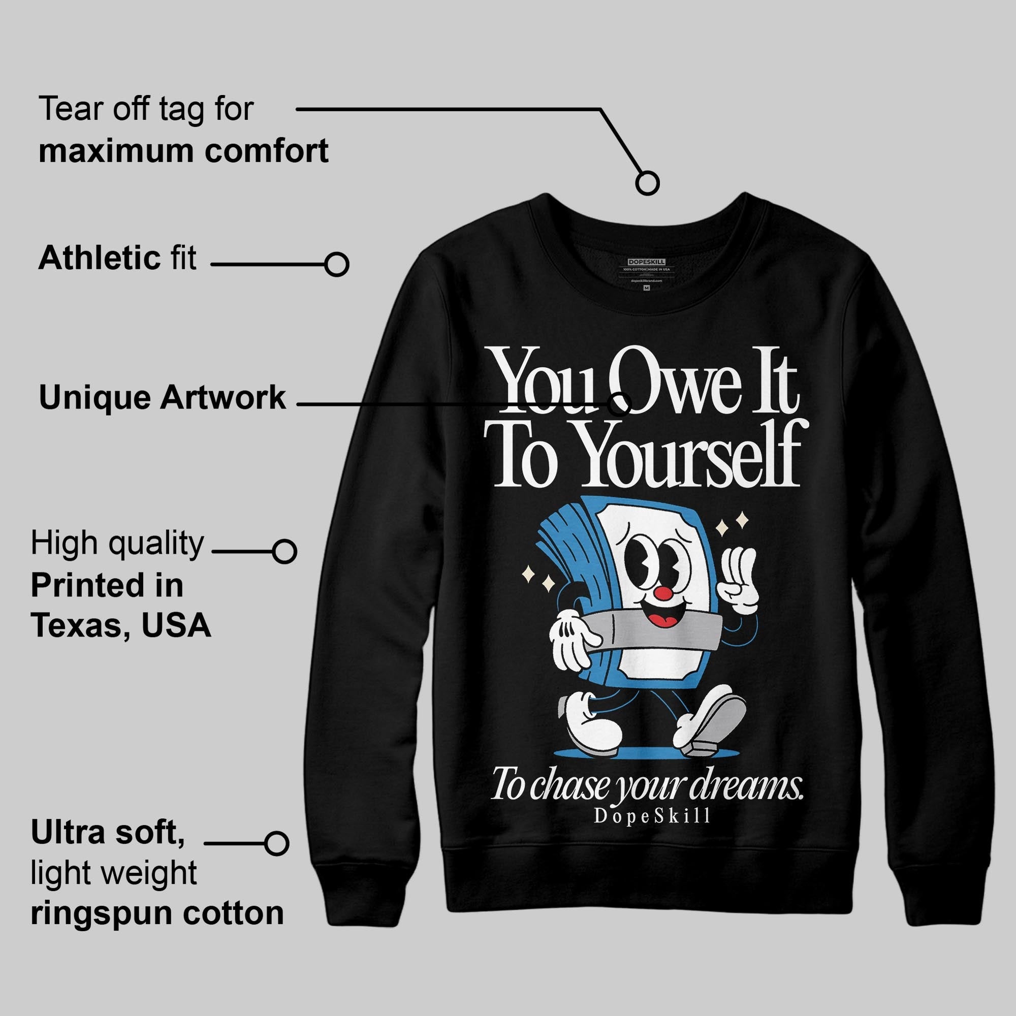 Rare Air 3s superstreetwear Sweatshirt Owe It To Yourself Graphic