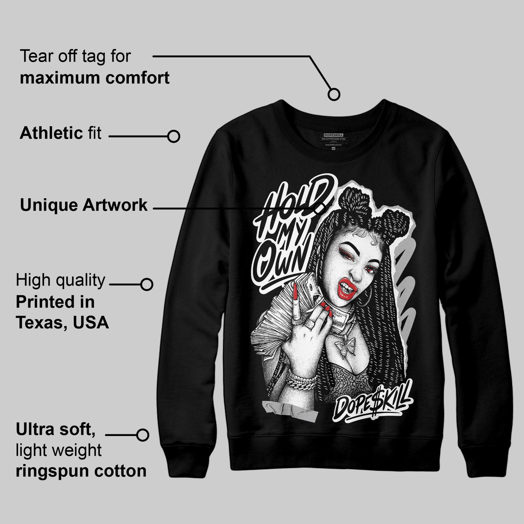 Black Cement 3s superstreetwear Sweatshirt New H.M.O Graphic