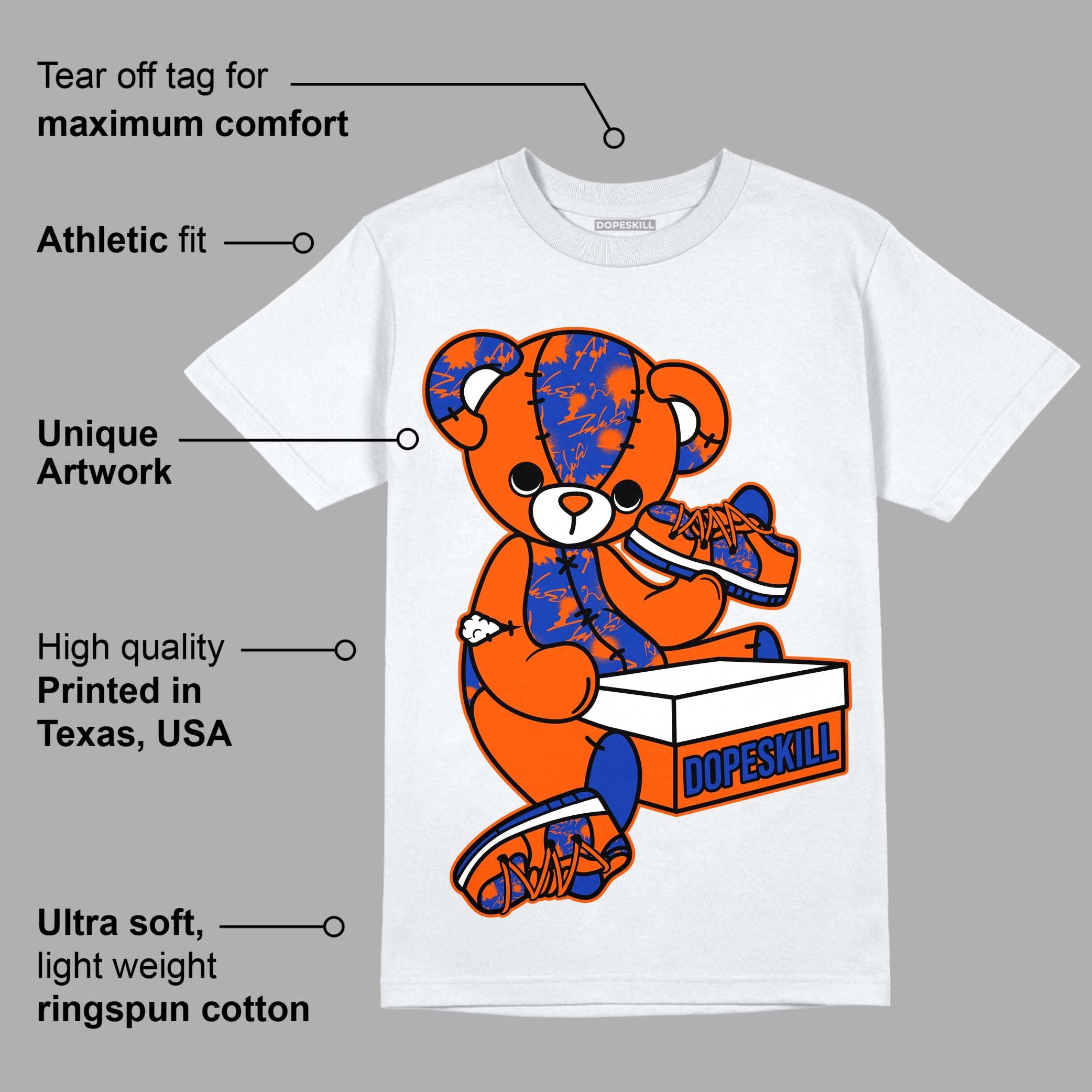 Dunk Low Futura Orange Blaze superstreetwear T-Shirt Sneakerhead BEAR Graphic