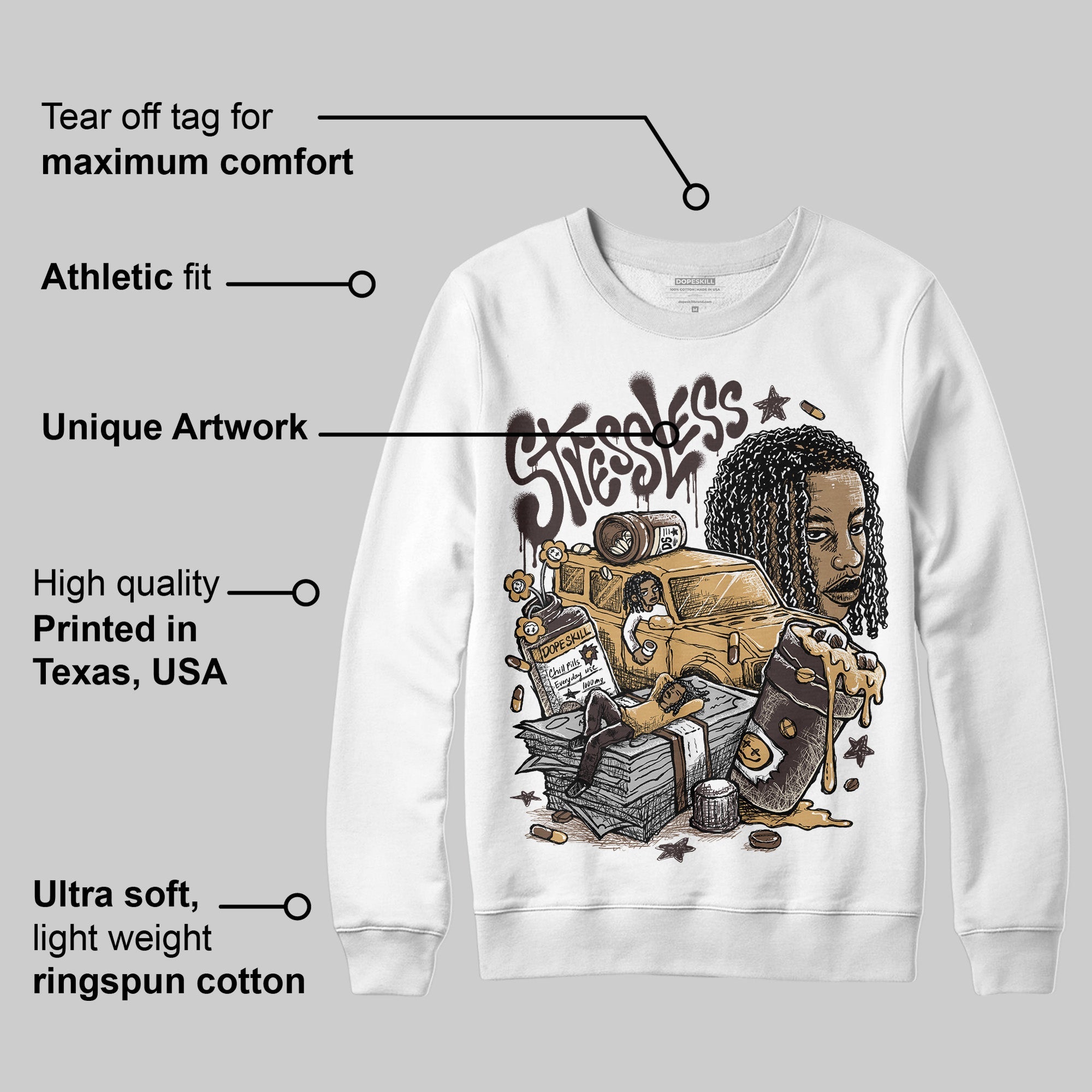 Earth 5s superstreetwear Sweatshirt Stressless Graphic