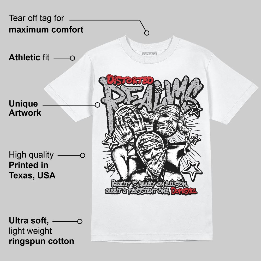 White Cement 4s superstreetwear T-Shirt Distorted Realms Graphic