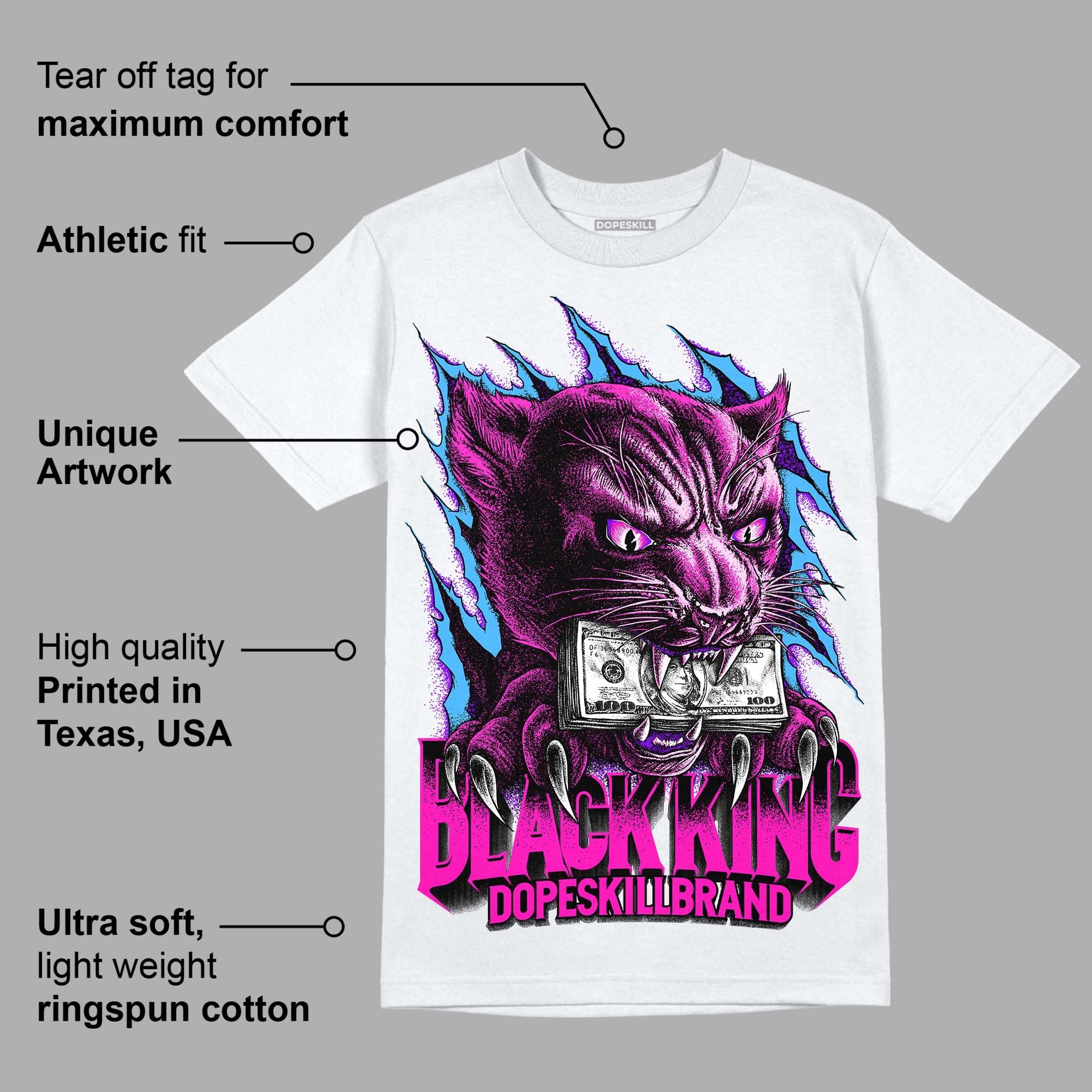Dunk Low Active Fuchsia superstreetwear T-Shirt Black King Graphic