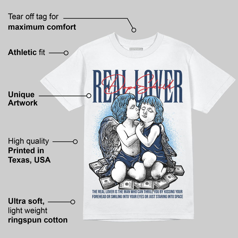 Summit White Navy 4s superstreetwear T-Shirt Real Lover Graphic