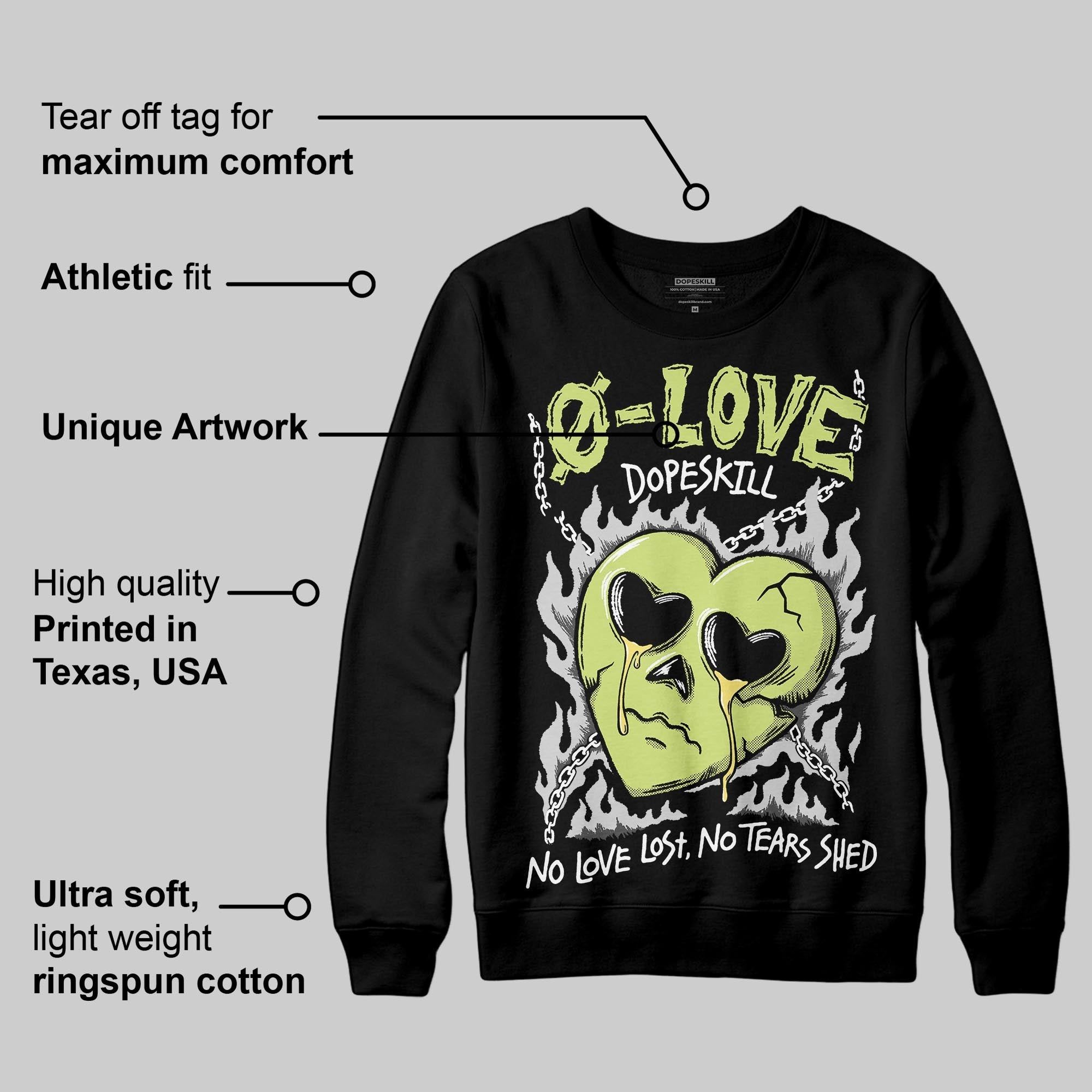 Light Lemon Twist 4s superstreetwear Sweatshirt Crying Heart Graphic