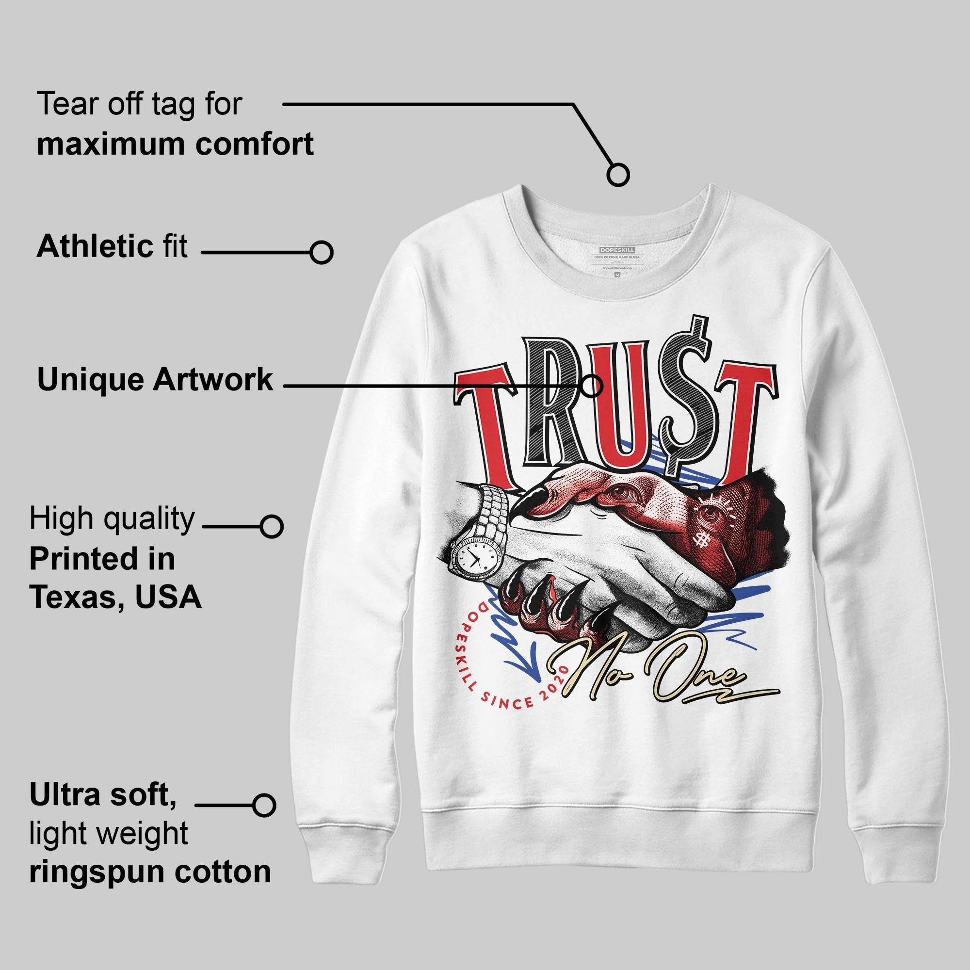 Seoul 2.0 3s superstreetwear Sweatshirt Trust No One Graphic