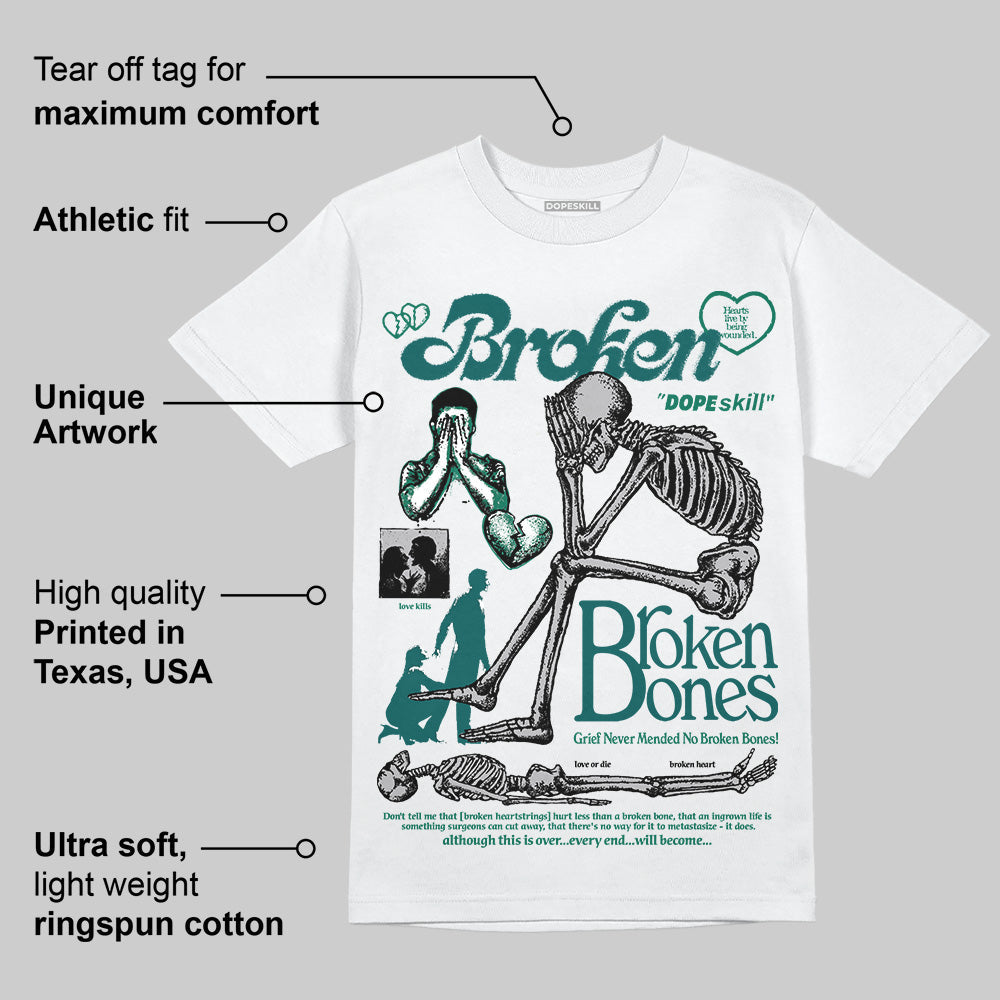 Gel 1130 White Dark Neptune superstreetwear T-Shirt Broken Bones Graphic
