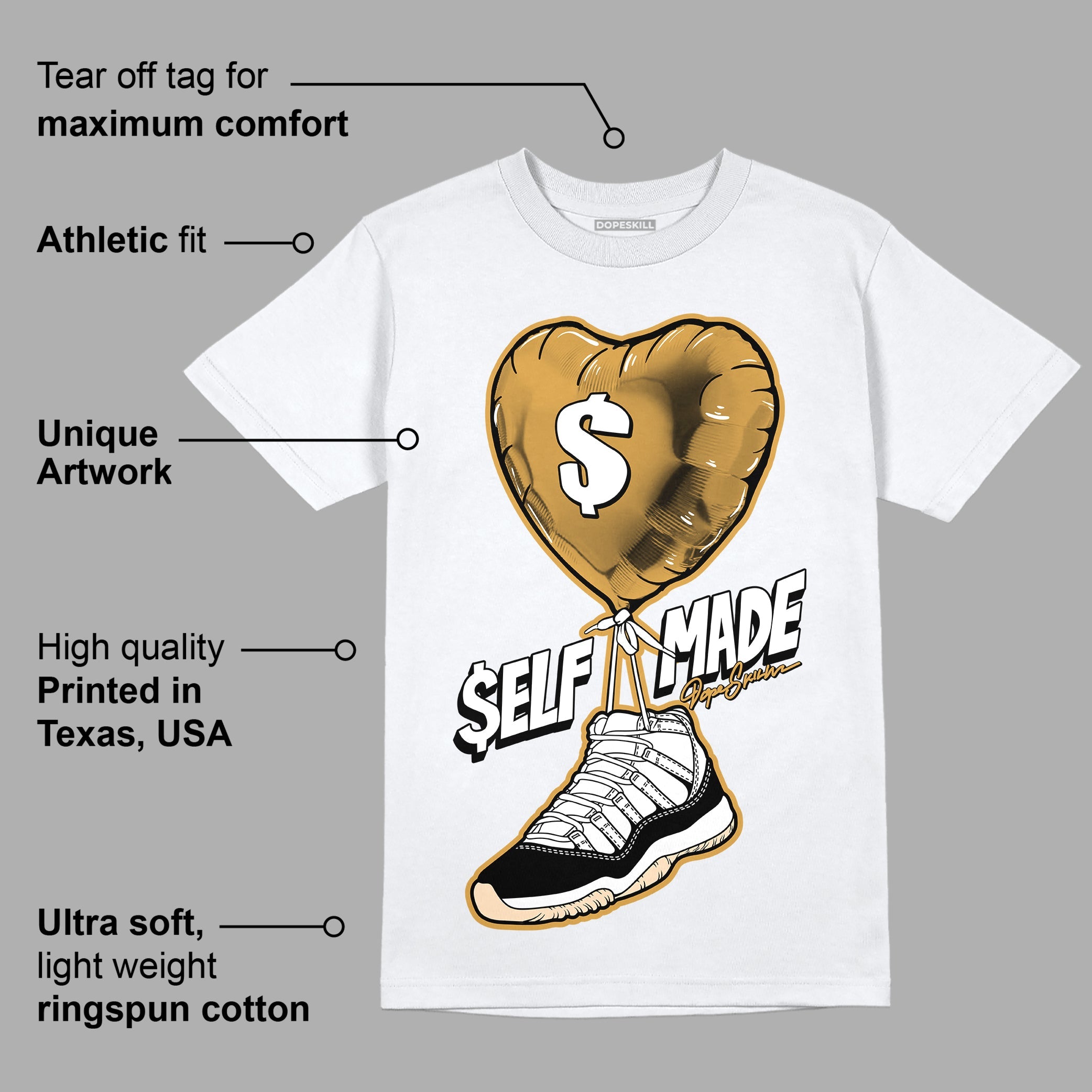 Gratitude 11s superstreetwear T-Shirt Self Made Graphic