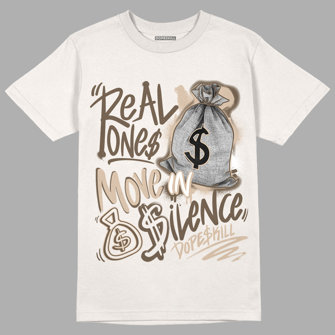 YZ Foam Runner Sand superstreetwear T-shirt Real Ones Move In Silence Graphic
