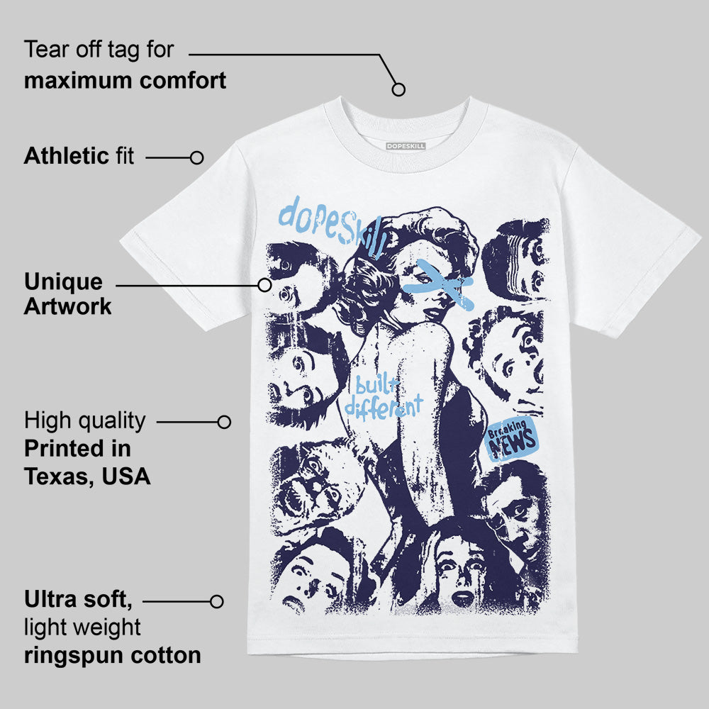 University Blue Collection superstreetwear T-Shirt Built Different Graphic