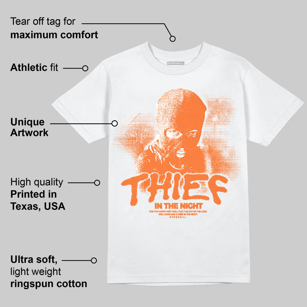 Orange Black White superstreetwear T-Shirt Thief In The Night Graphic