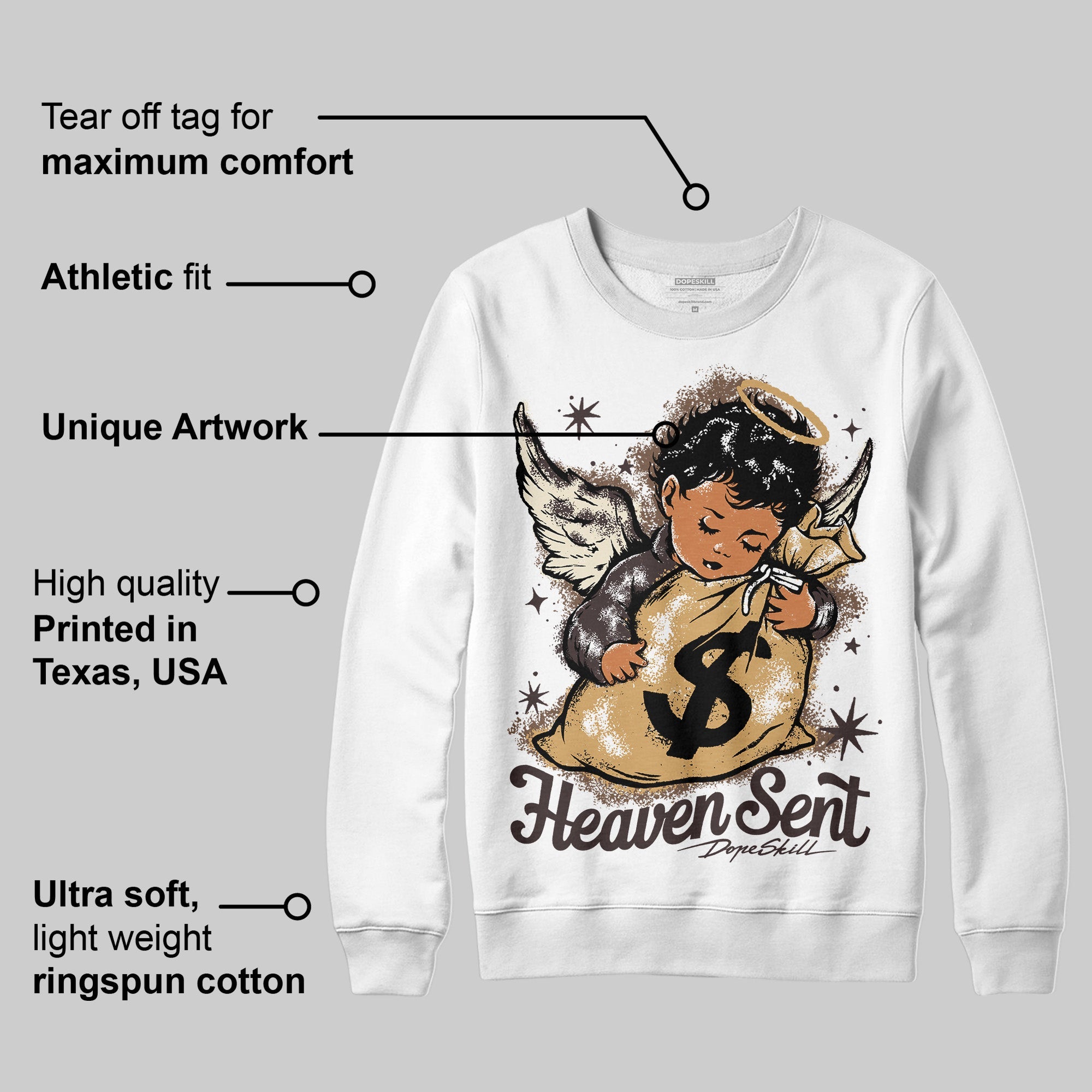 Earth 5s superstreetwear Sweatshirt Heaven Sent Graphic