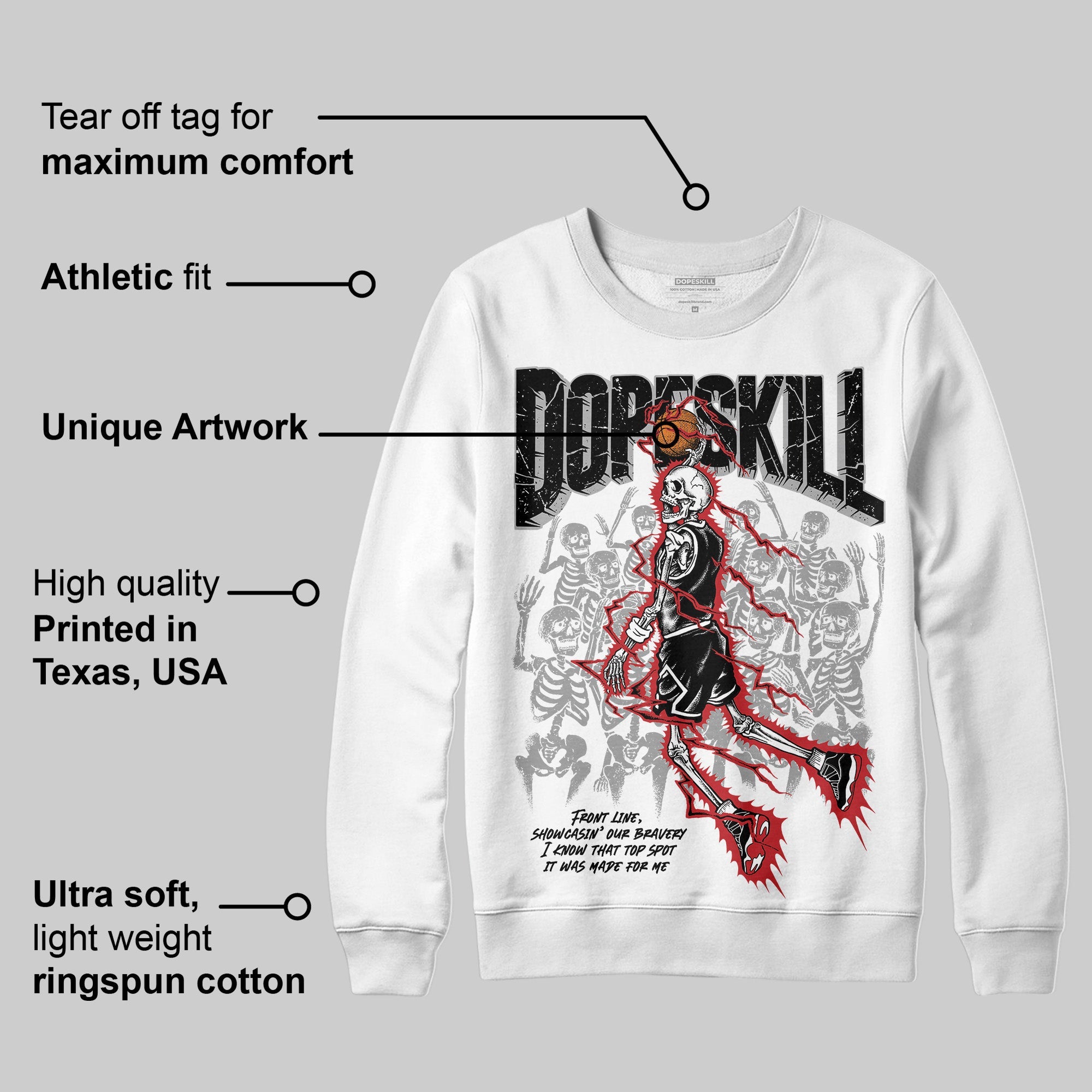 Bred 11s superstreetwear Sweatshirt Thunder Dunk Graphic