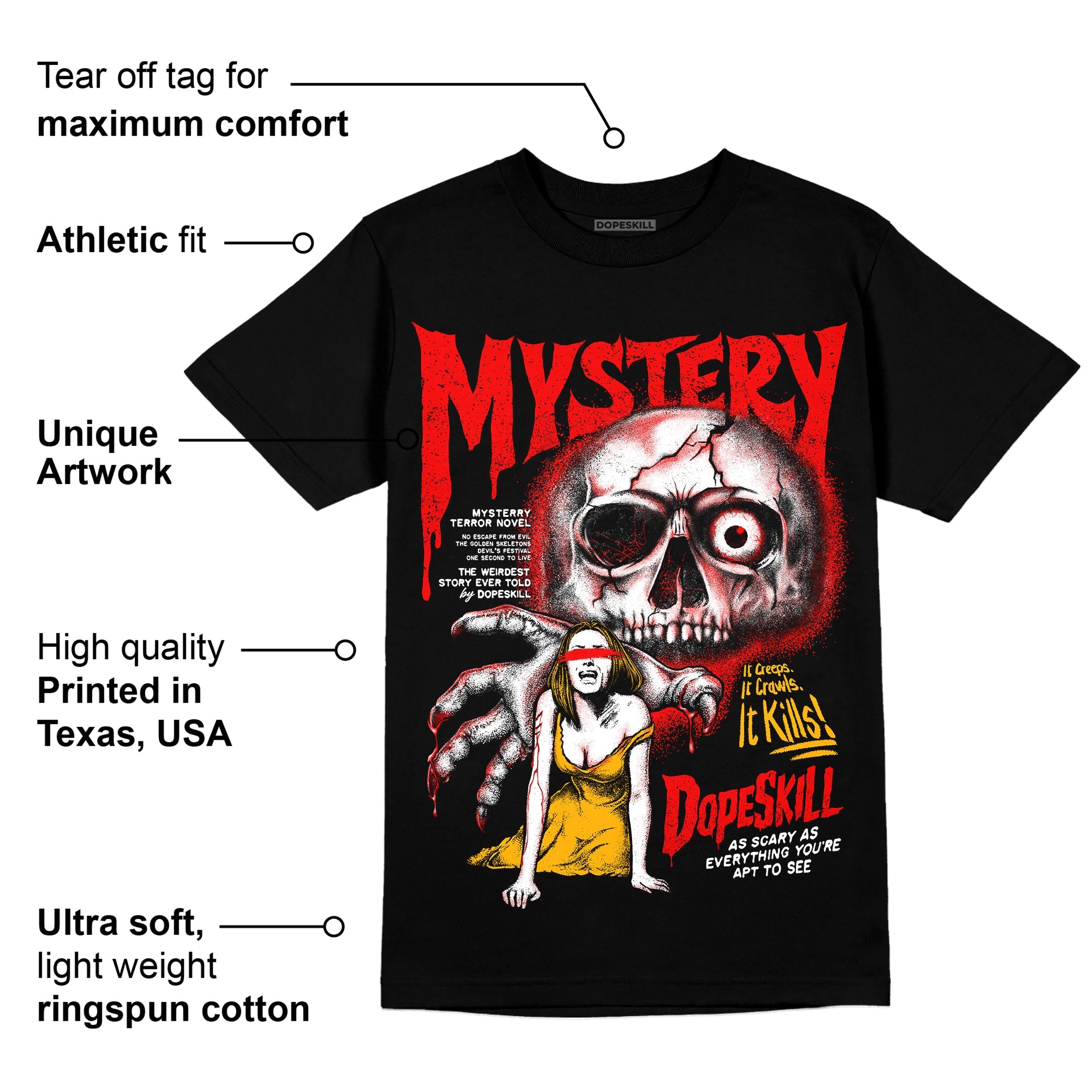 Red Collection superstreetwear T-Shirt Mystery Ghostly Grasp Graphic