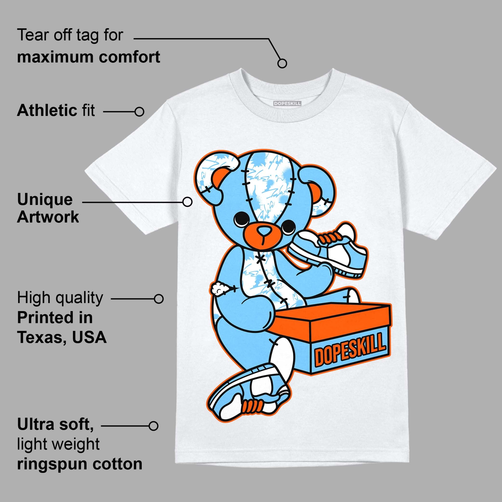 Dunk Low Futura University Blue superstreetwear T-Shirt Sneakerhead BEAR Graphic
