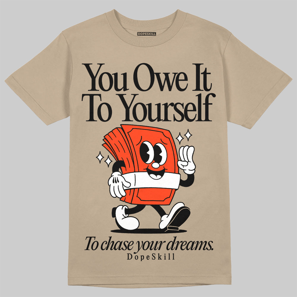 Latte 1s superstreetwear Medium Brown T-shirt Owe It To Yourself Graphic