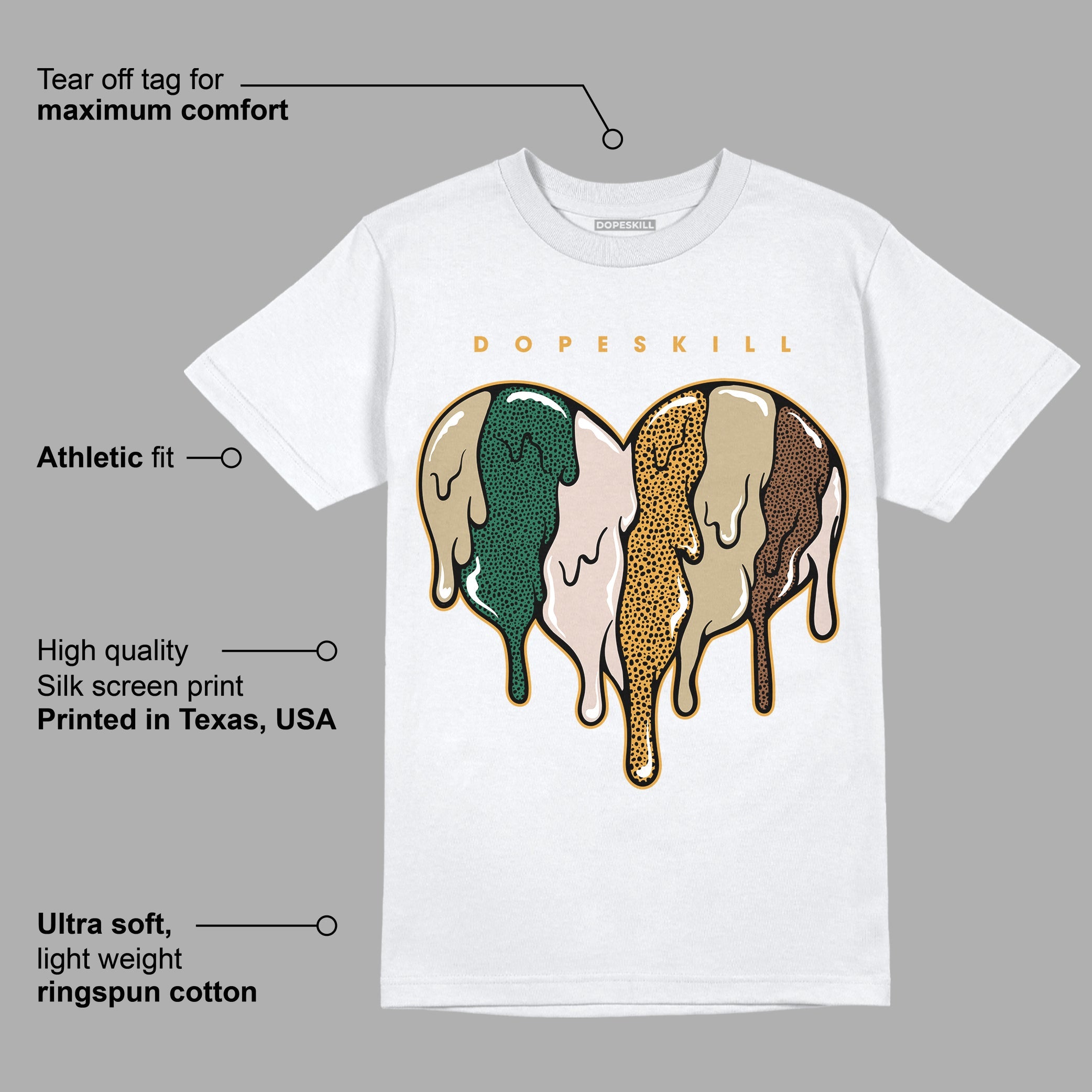 Safari Dunk Low superstreetwear T-Shirt Slime Drip Heart Graphic