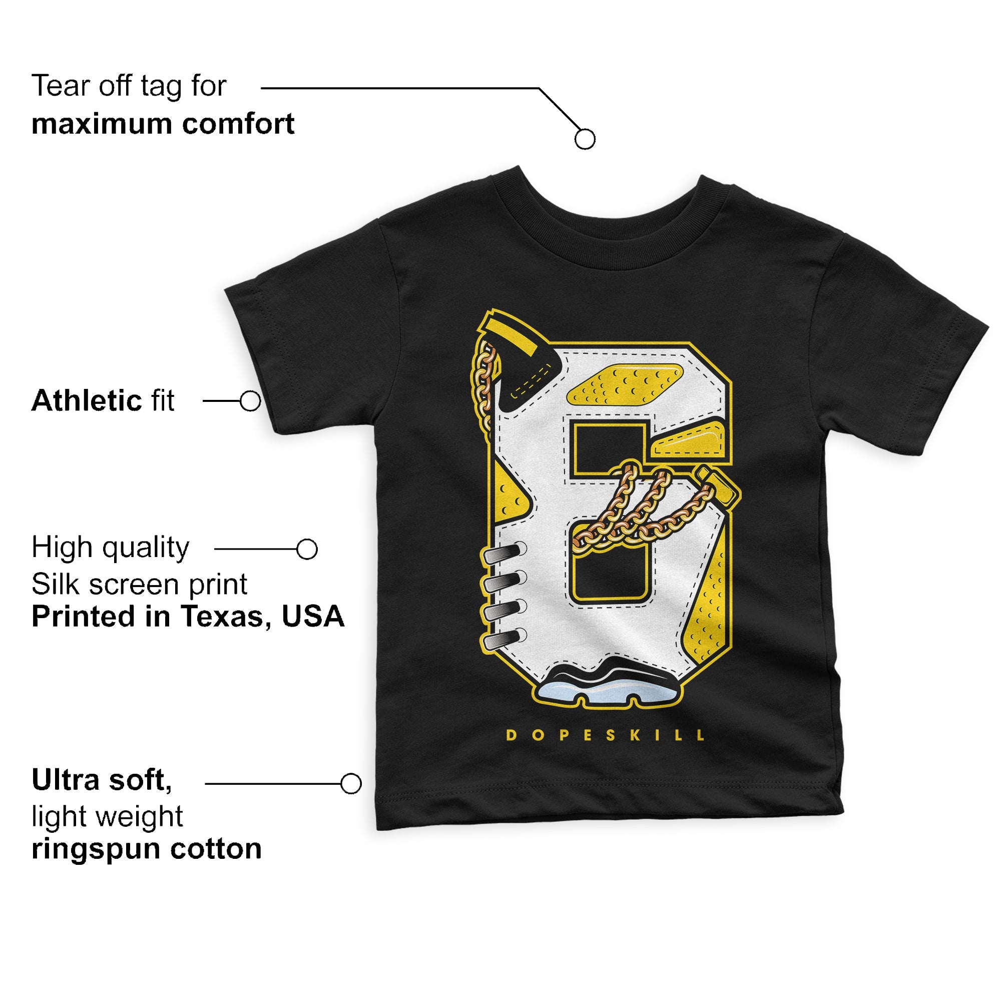 Yellow Ochre 6s superstreetwear Toddler Kids T-shirt No.6 Graphic