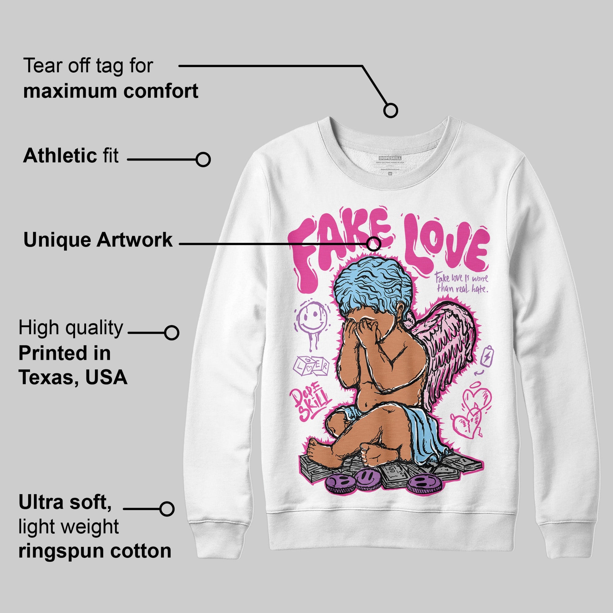 Doernbecher 6s superstreetwear Sweatshirt False Love Graphic