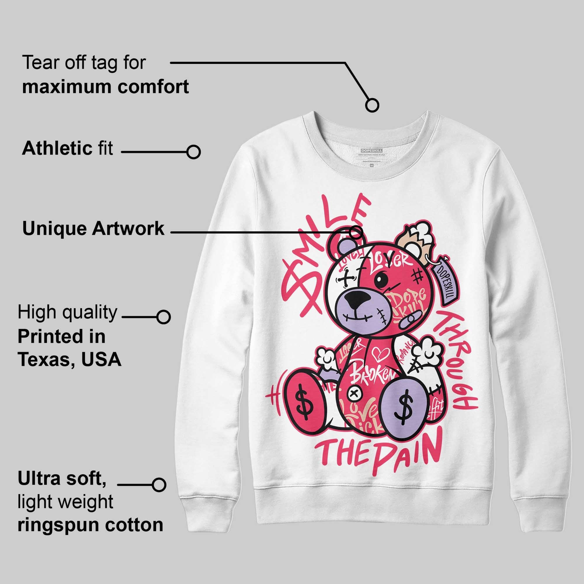 Peanut Butter Jelly 5s superstreetwear Sweatshirt Smile Through The Pain Graphic