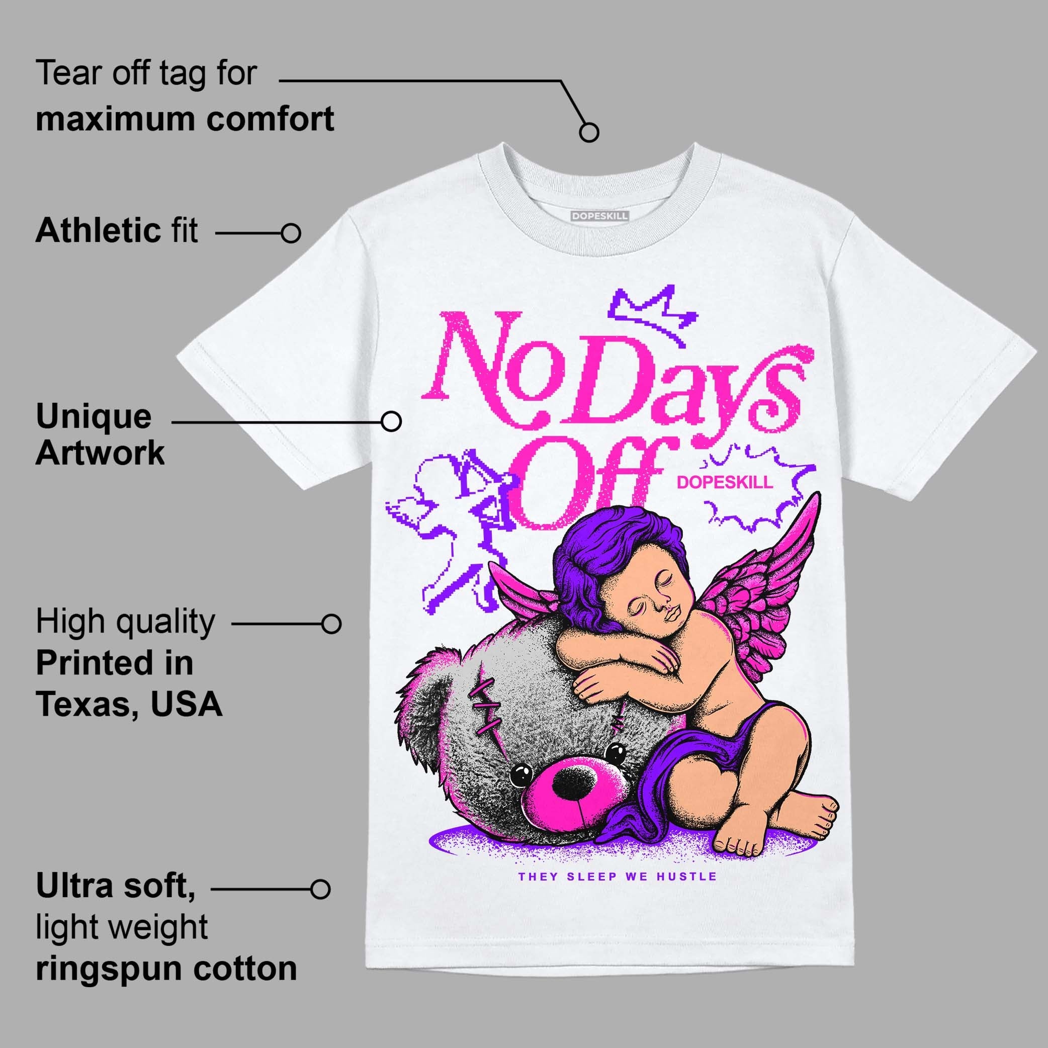 Dunk Low Active Fuchsia superstreetwear T-Shirt New No Days Off Graphic
