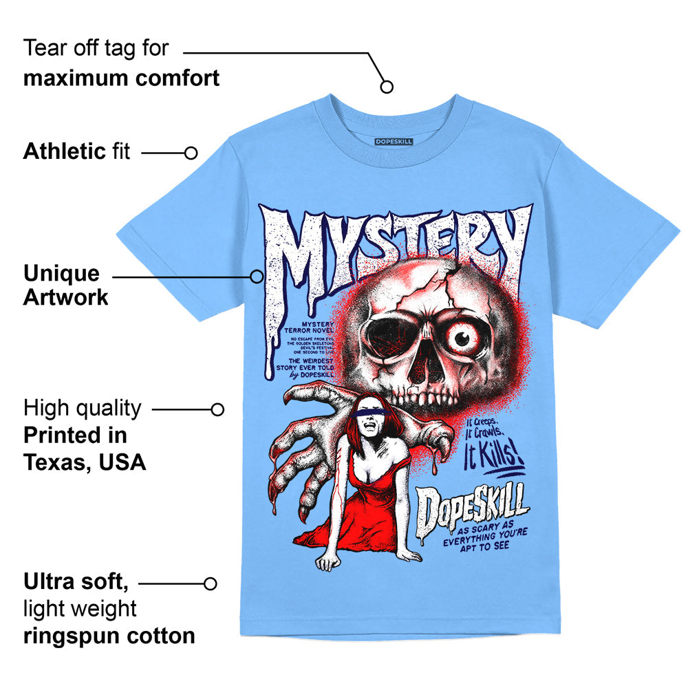 Powder Blue 9s superstreetwear Sky Blue T-shirt Mystery Ghostly Grasp Graphic