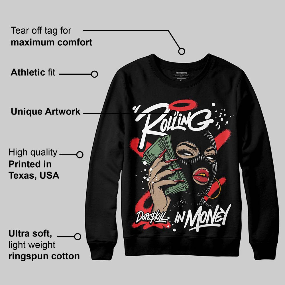 Dunk Panda White Black superstreetwear Sweatshirt Rolling in Money Graphic