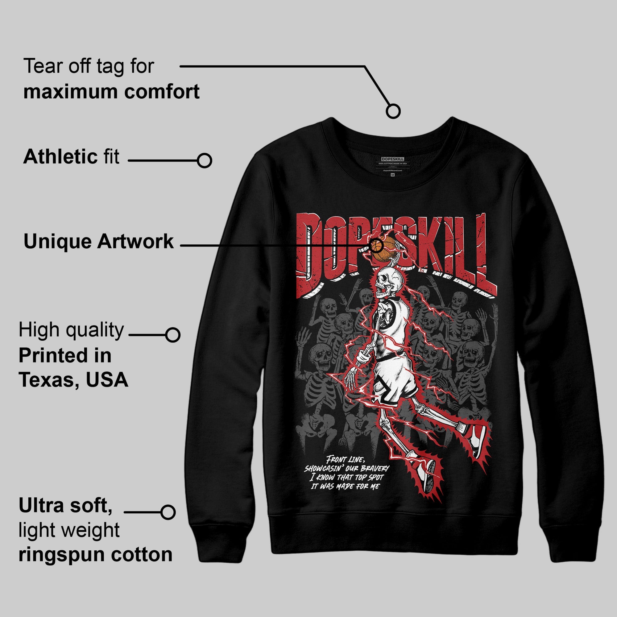 Black Toe Reimagined 1s superstreetwear Sweatshirt Thunder Dunk Graphic