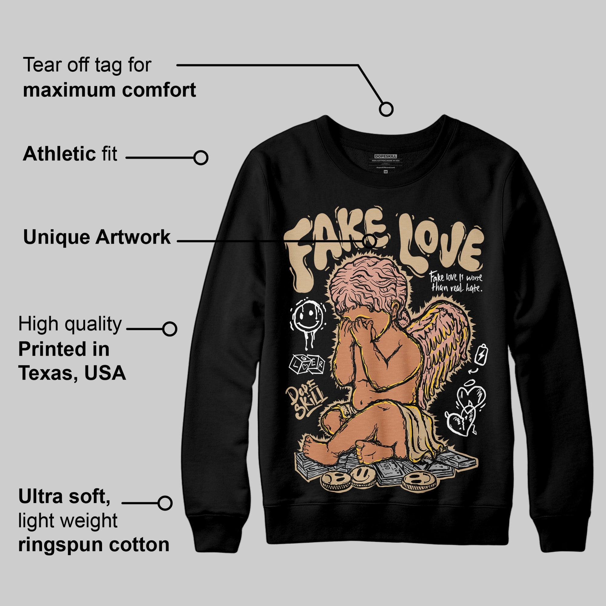 TAN Collection superstreetwear Sweatshirt False Love Graphic