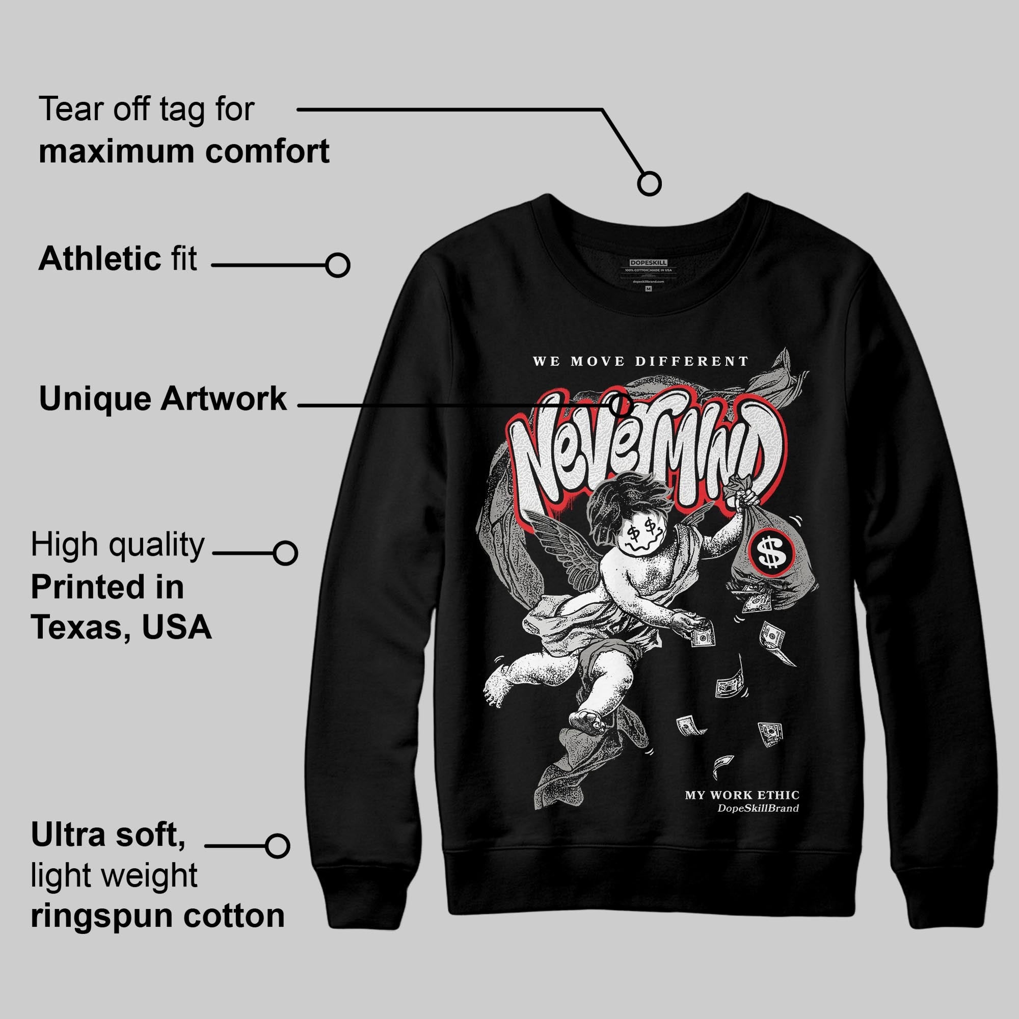 Pure Money 3s superstreetwear Sweatshirt Nevermind Graphic
