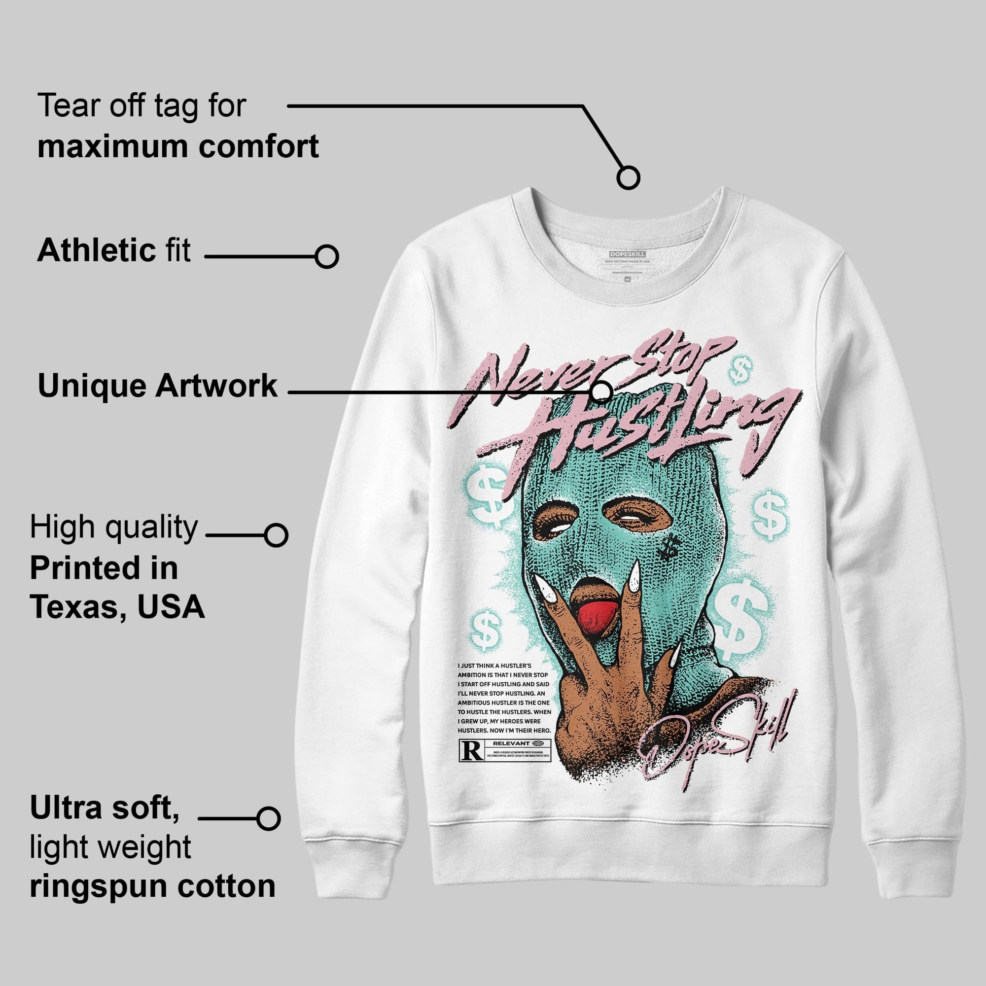 Igloo 11s superstreetwear Sweatshirt Never Stop Hustling Graphic